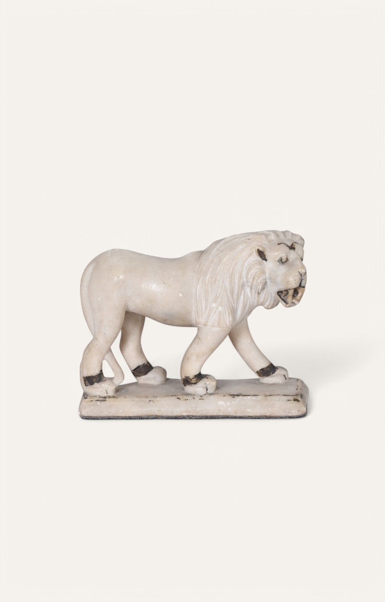 White Marble Lion Statue