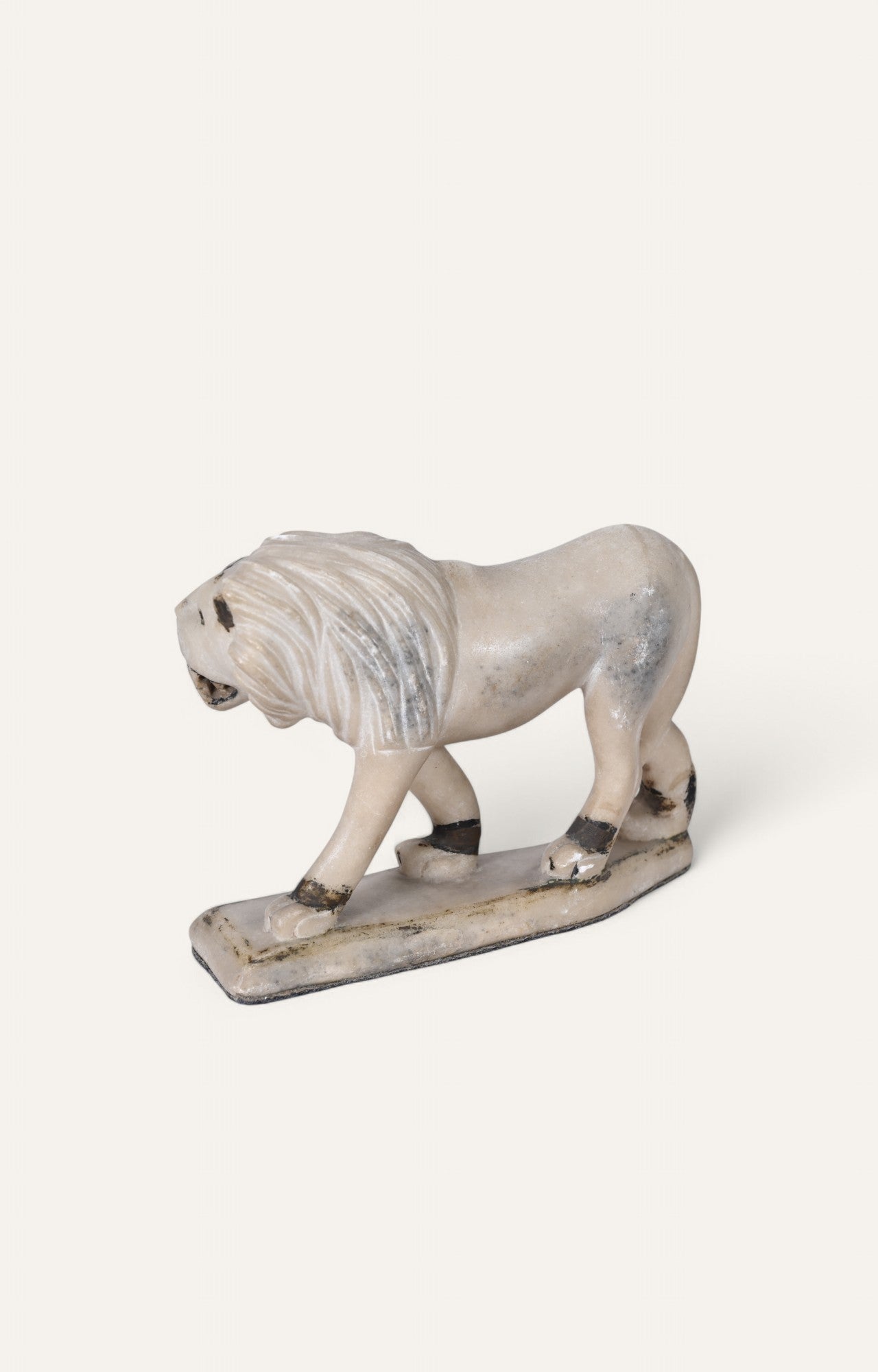 White Marble Lion Statue