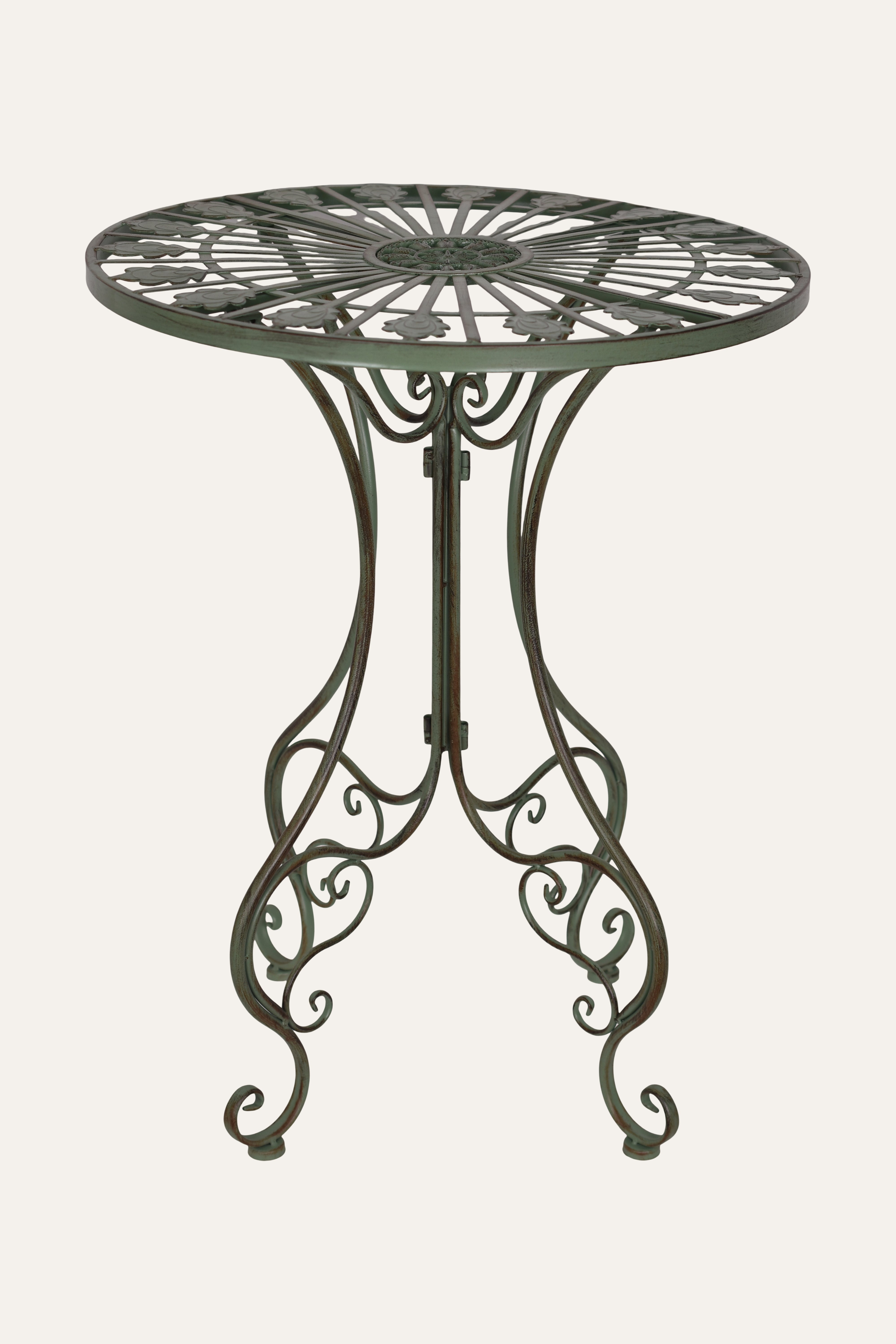 Vintage Iron Round Accent Table