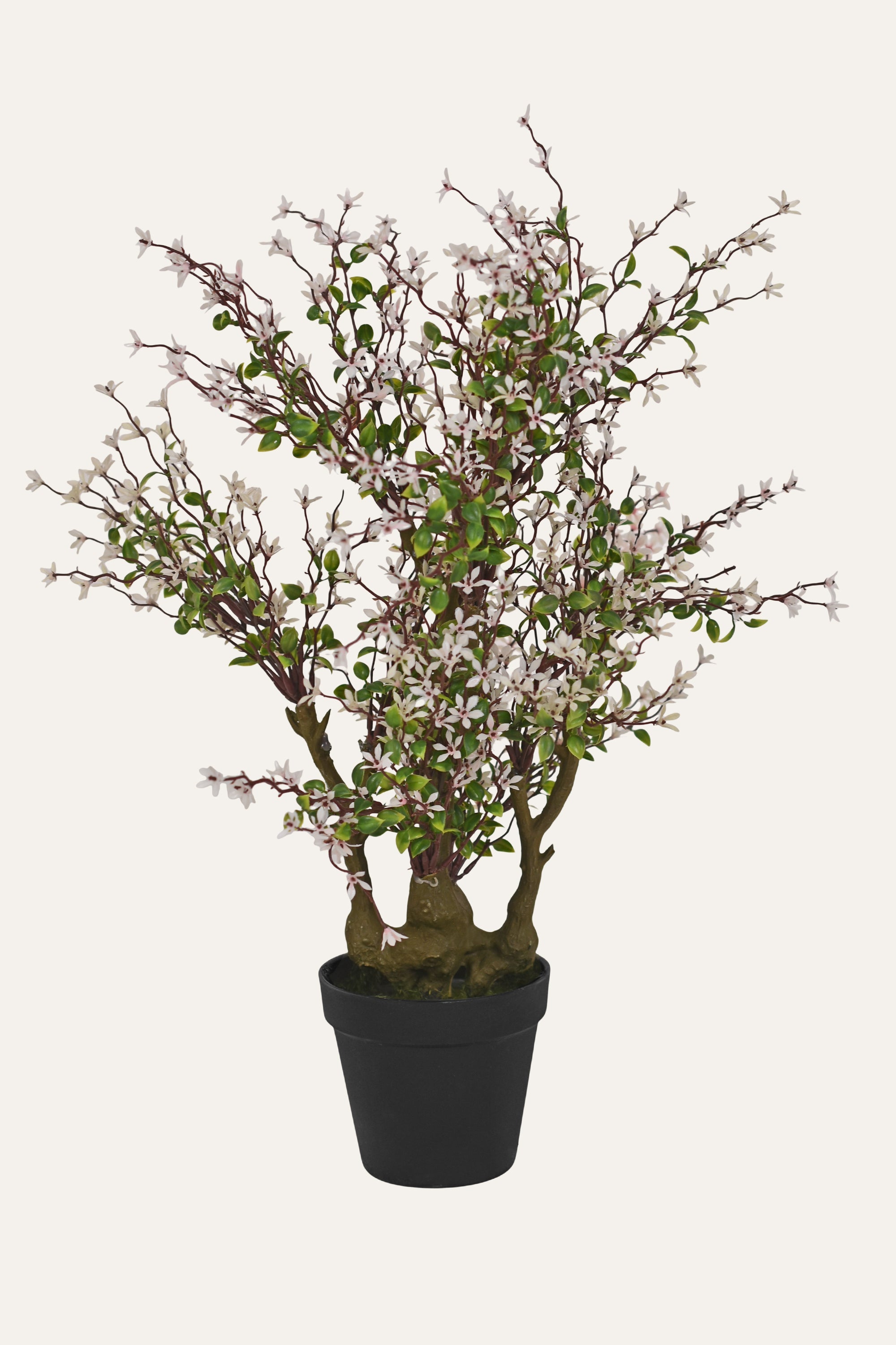 White Blush Bloom Artificial Flowering Plant