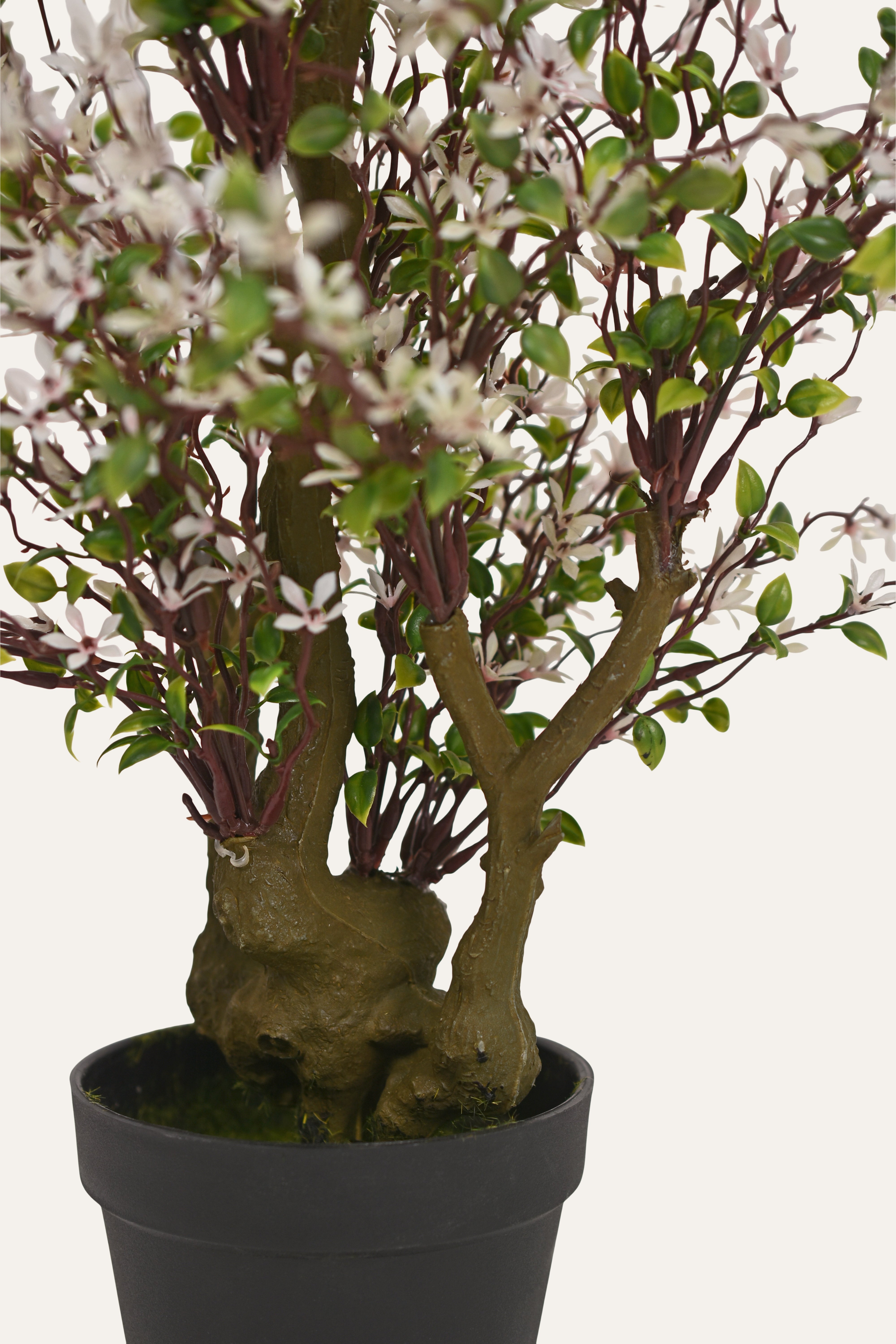 White Blush Bloom Artificial Flowering Plant