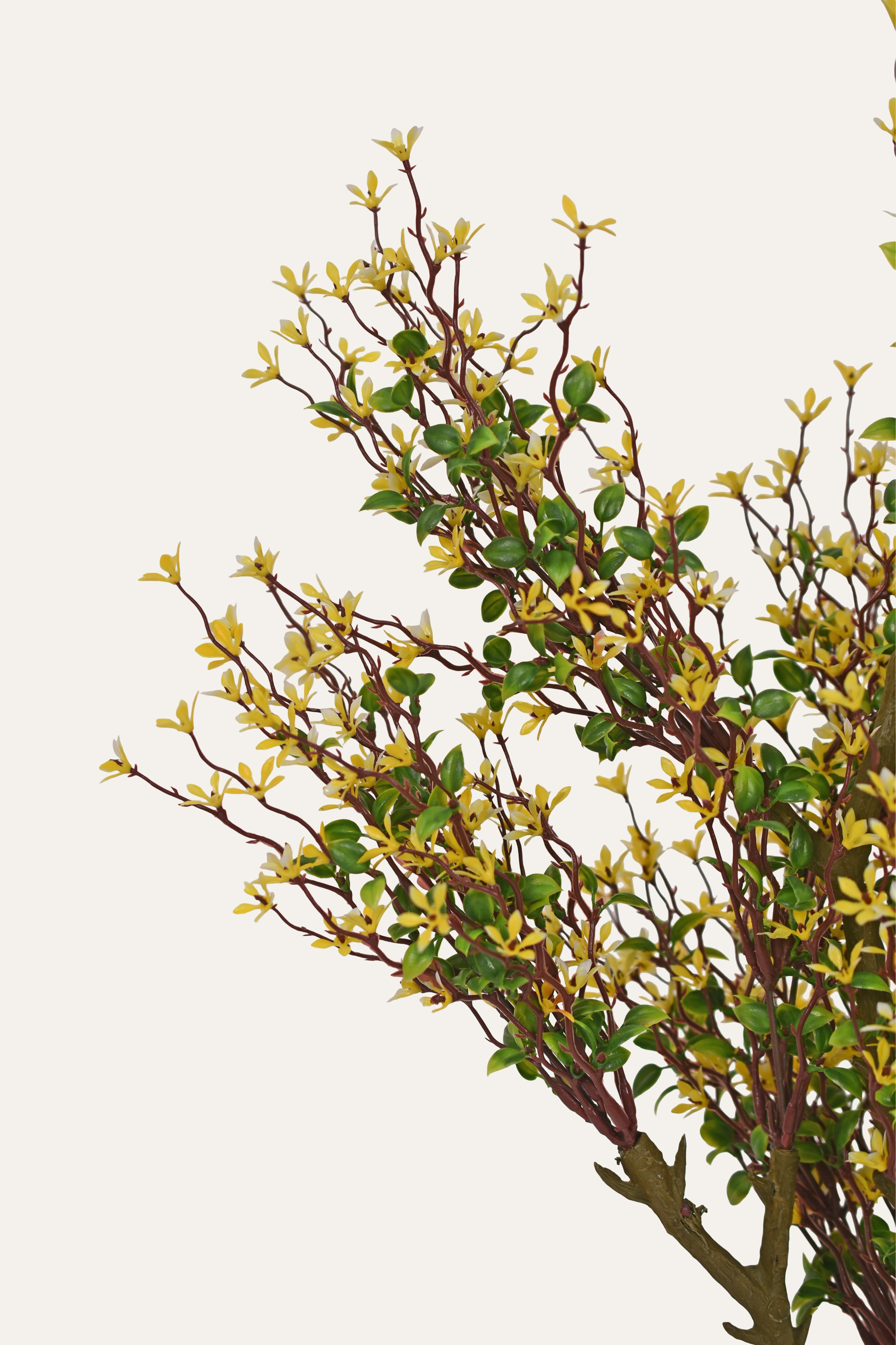 Yellow Blush Bloom Artificial Flowering Plant