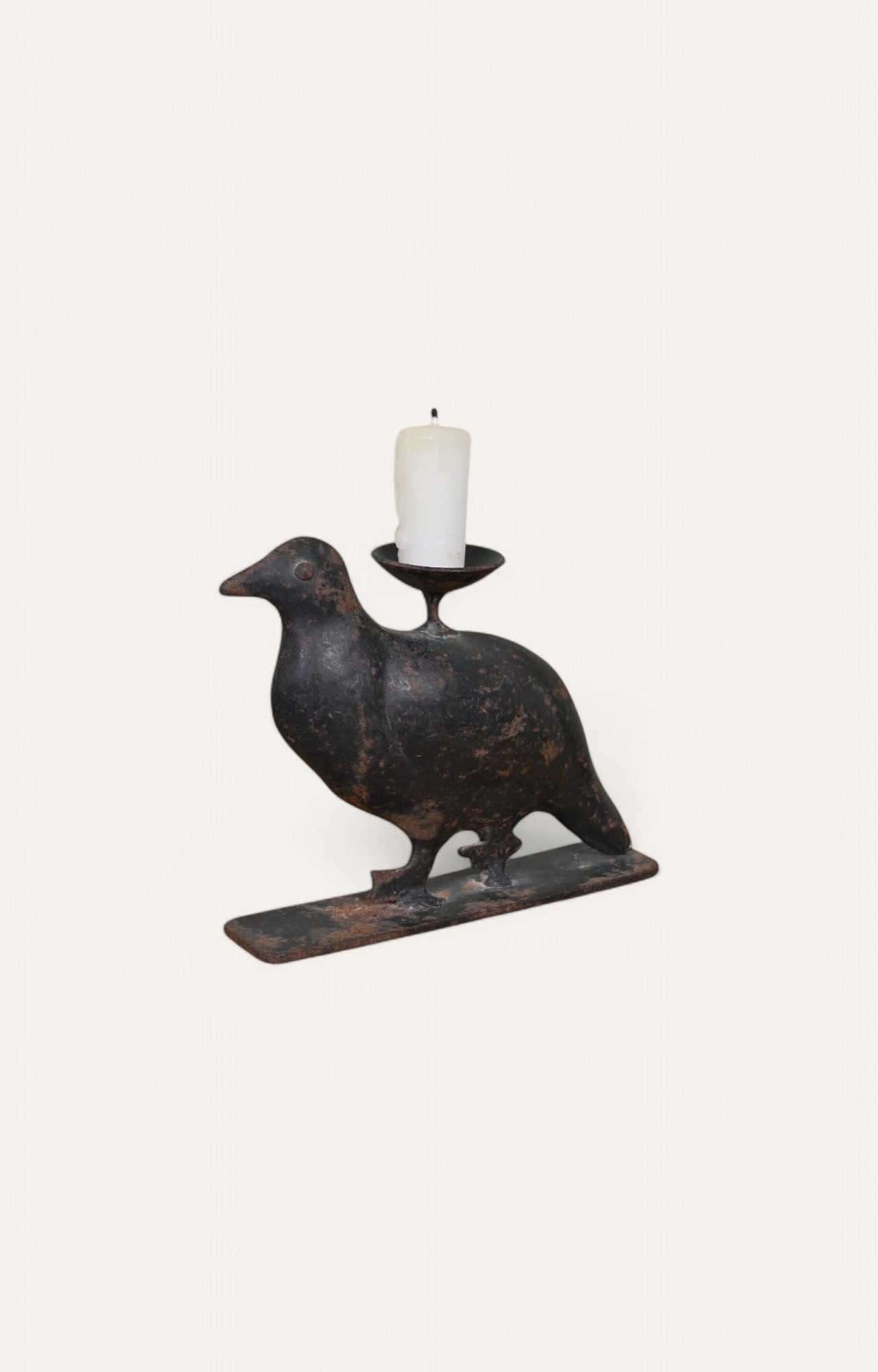 Bird Metal Figurine Candle Holder