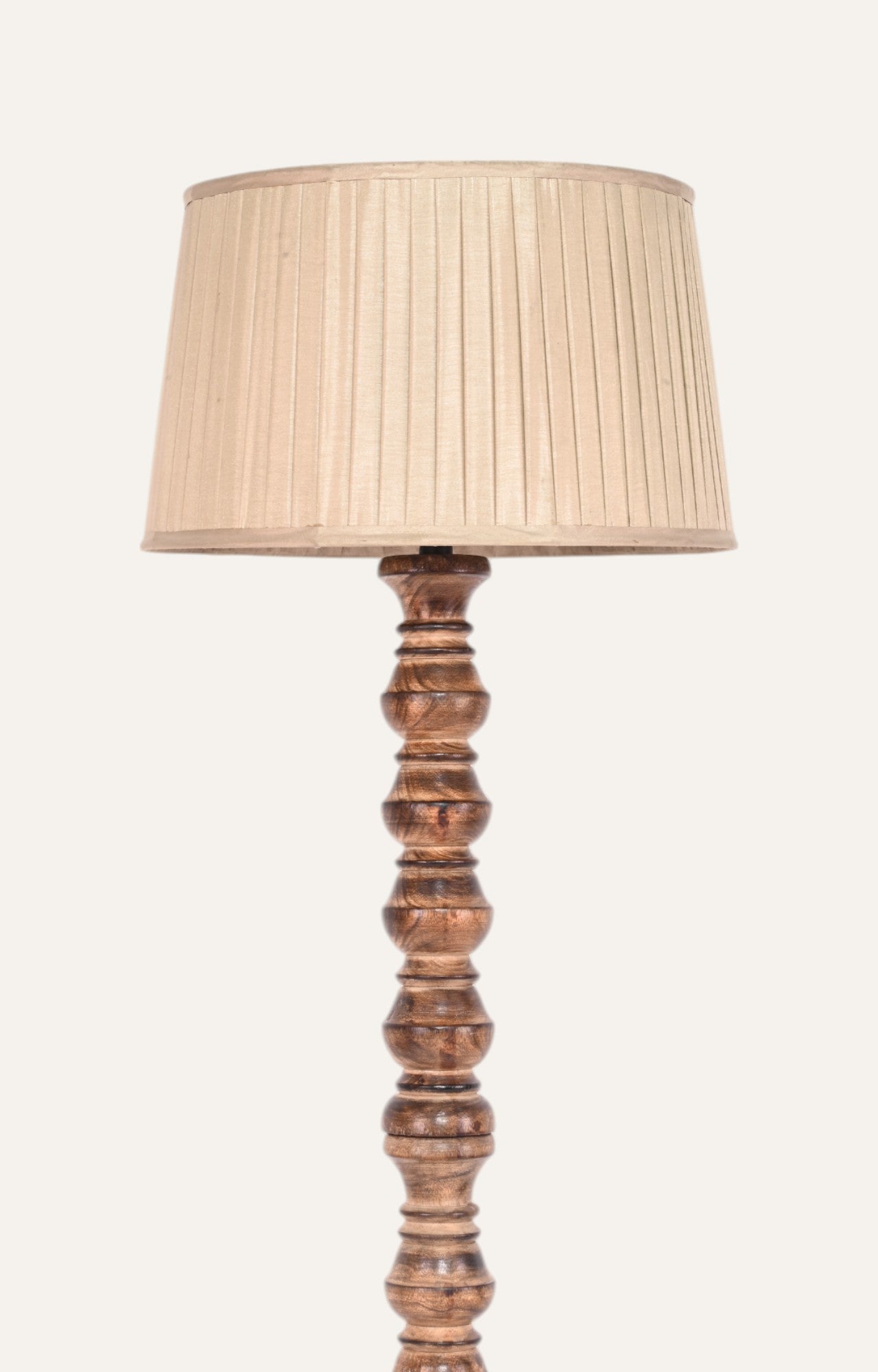 Classic Round Wooden Floor Lamp