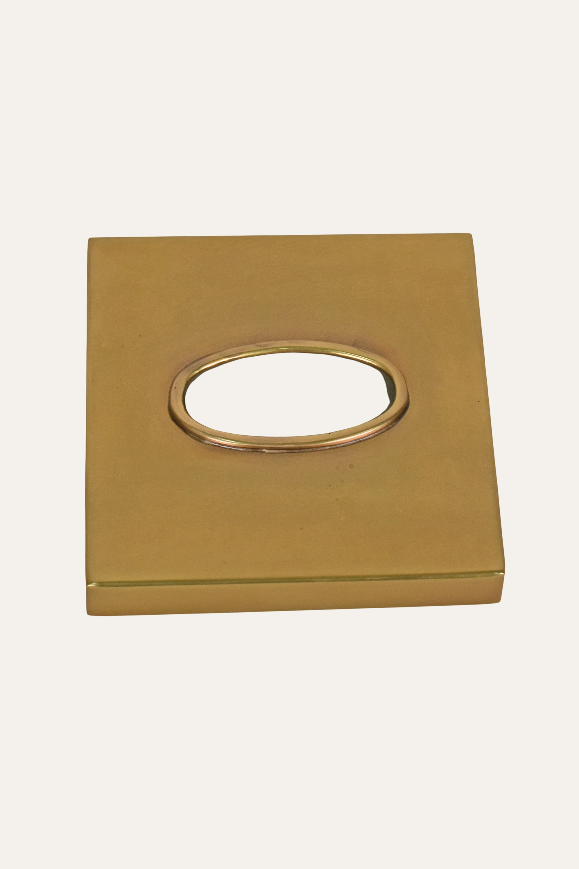 Antique Brass Tissue Box Holder - Small