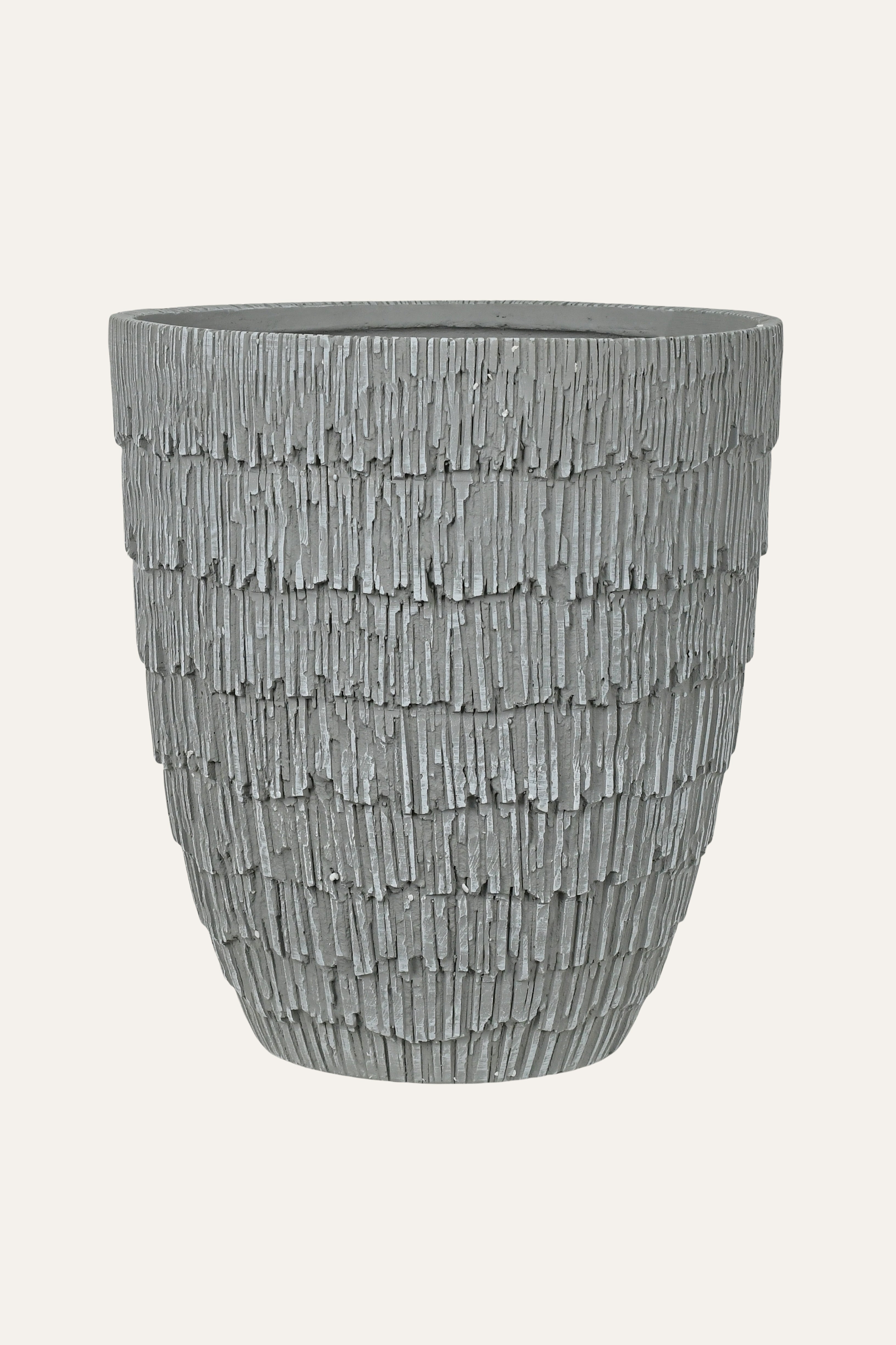 Volcanic Textured Grey Terracotta Planter - Big