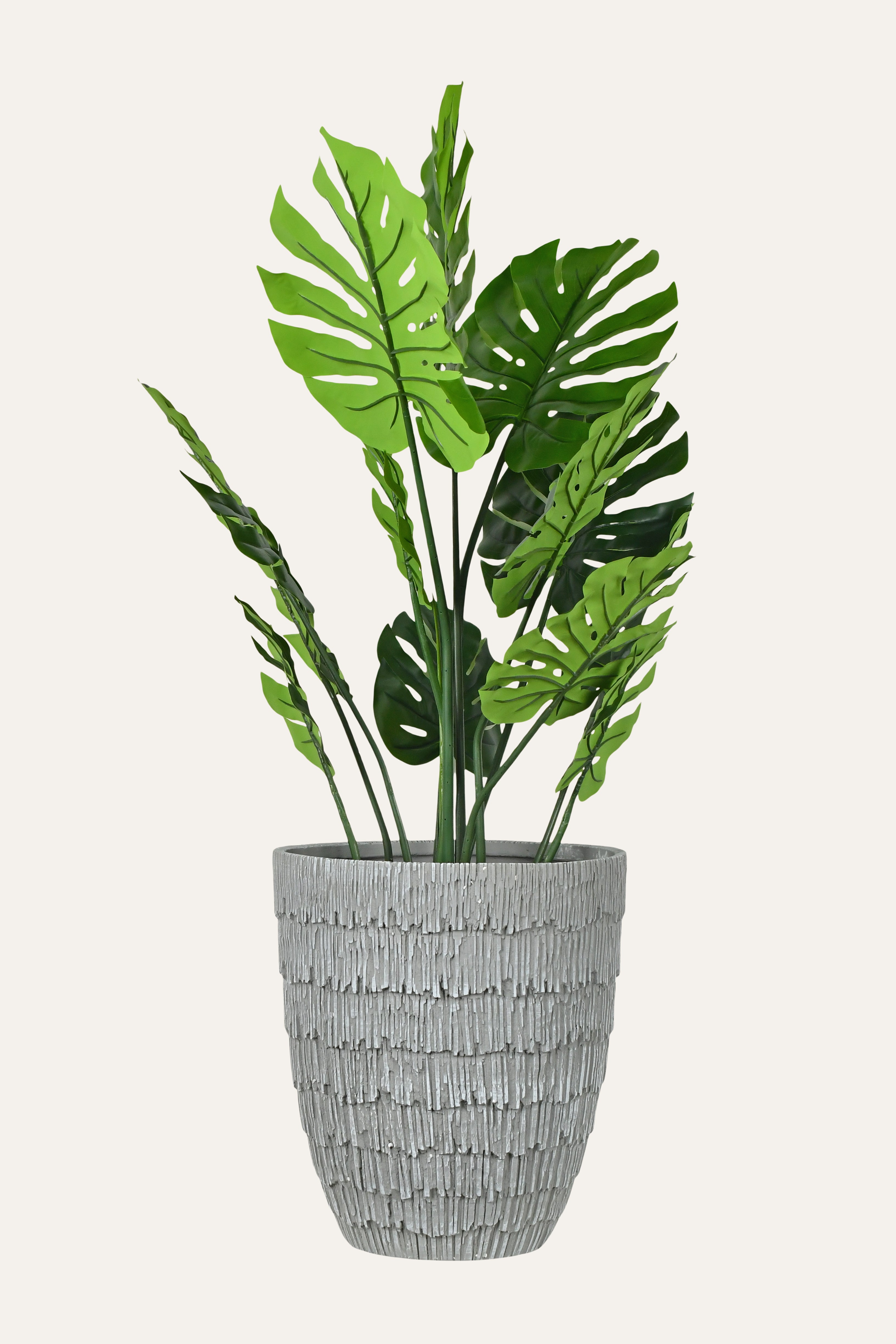 Volcanic Textured Grey Terracotta Planter - Big