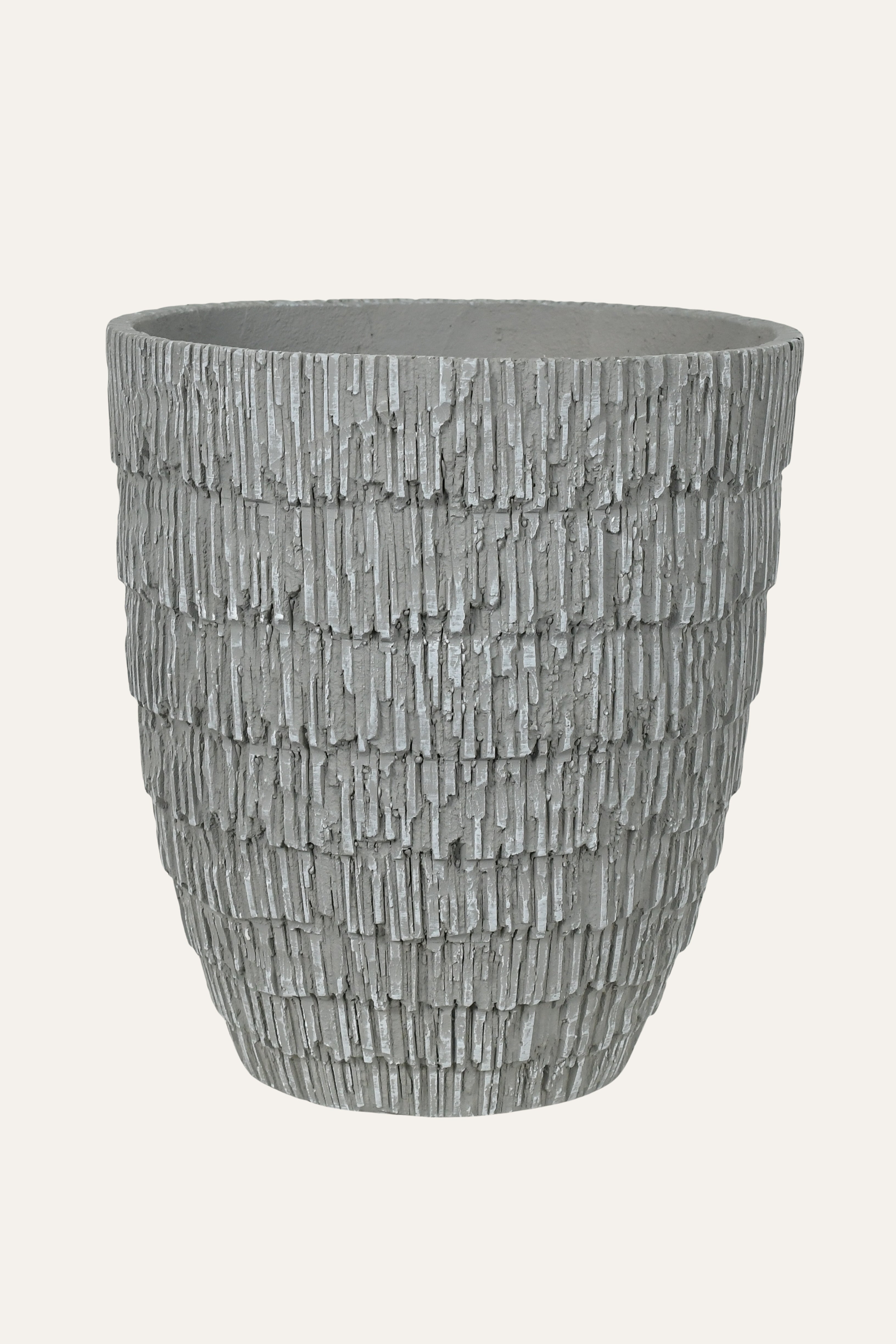 Volcanic Textured Grey Terracotta Planter - Medium
