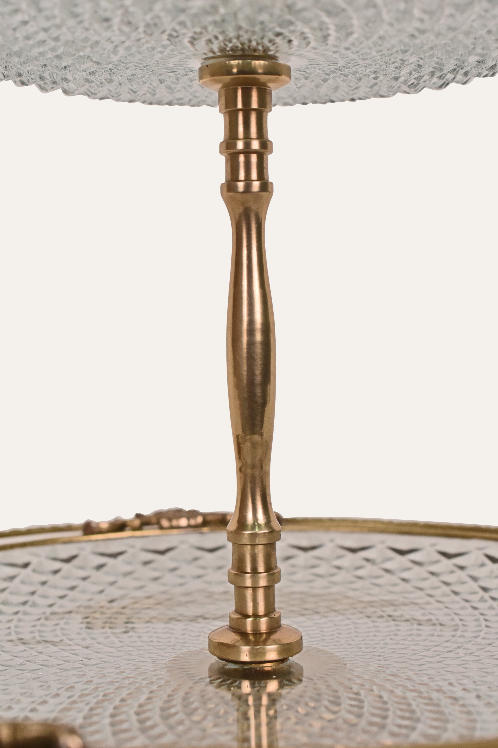 Antique Brass Two-Tier Cake  Stand