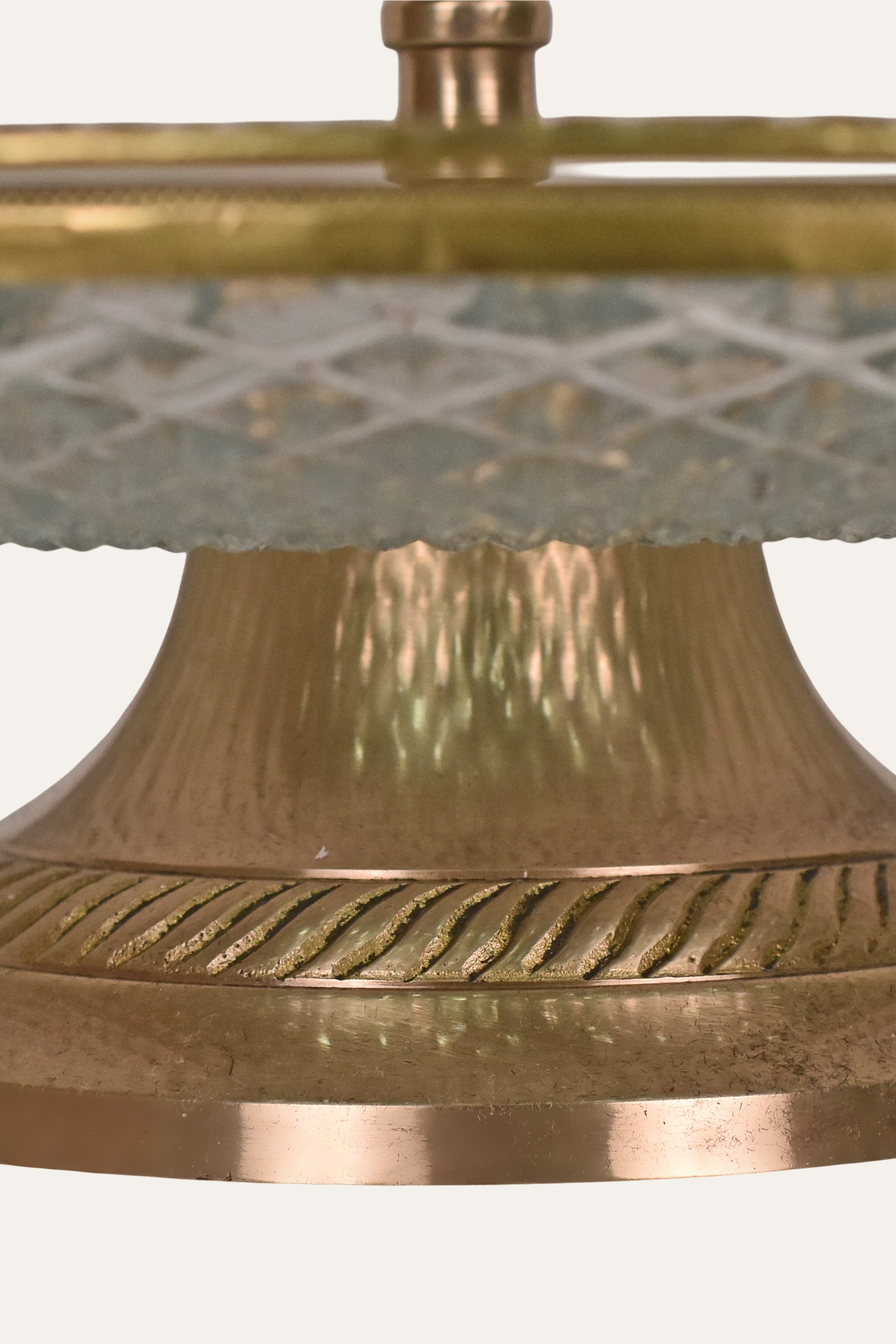 Antique Brass Two-Tier Cake  Stand