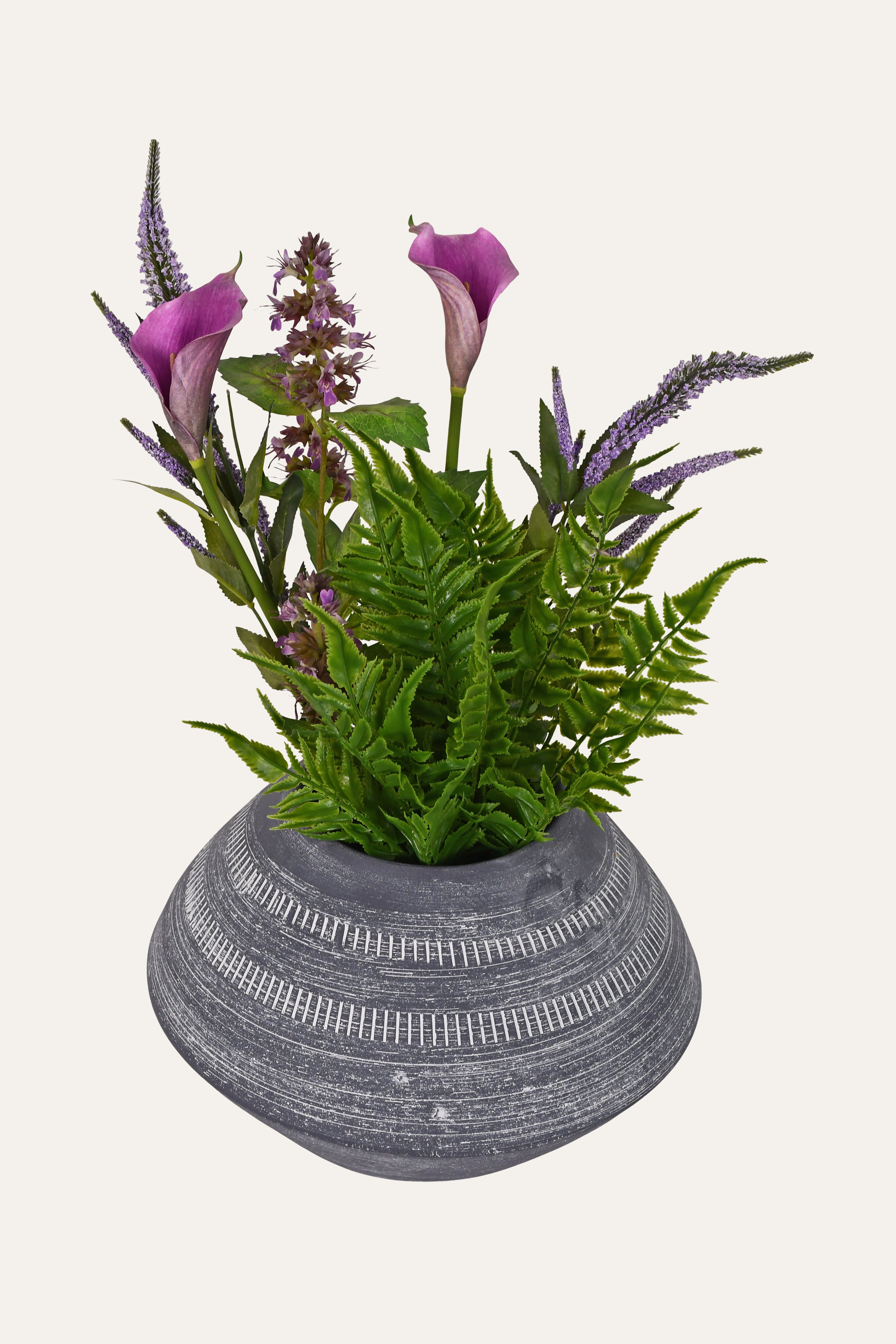 Rustic Black Textured Ceramic Bowl Tribal Vase