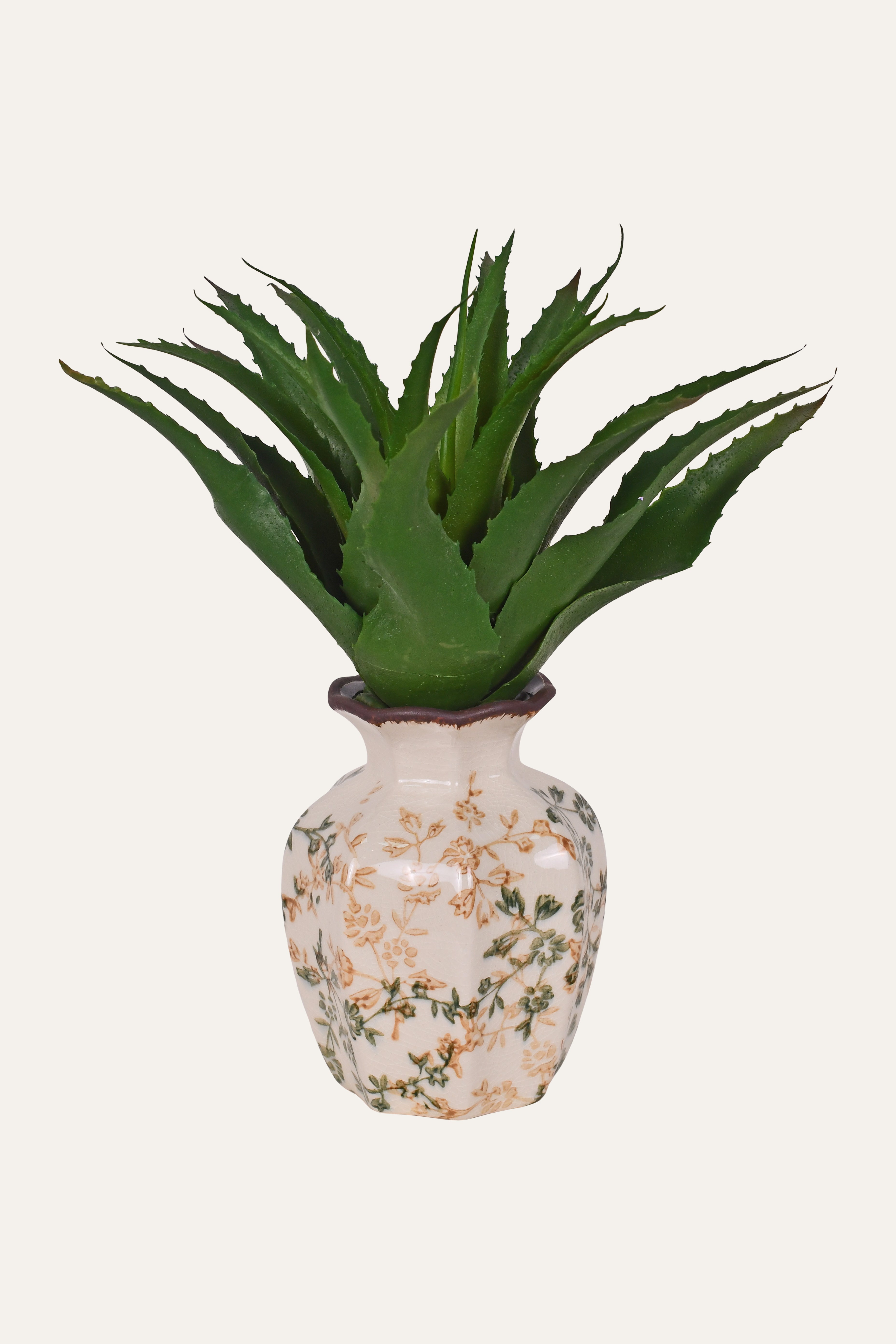 Floral Enamel Ceramic Vase