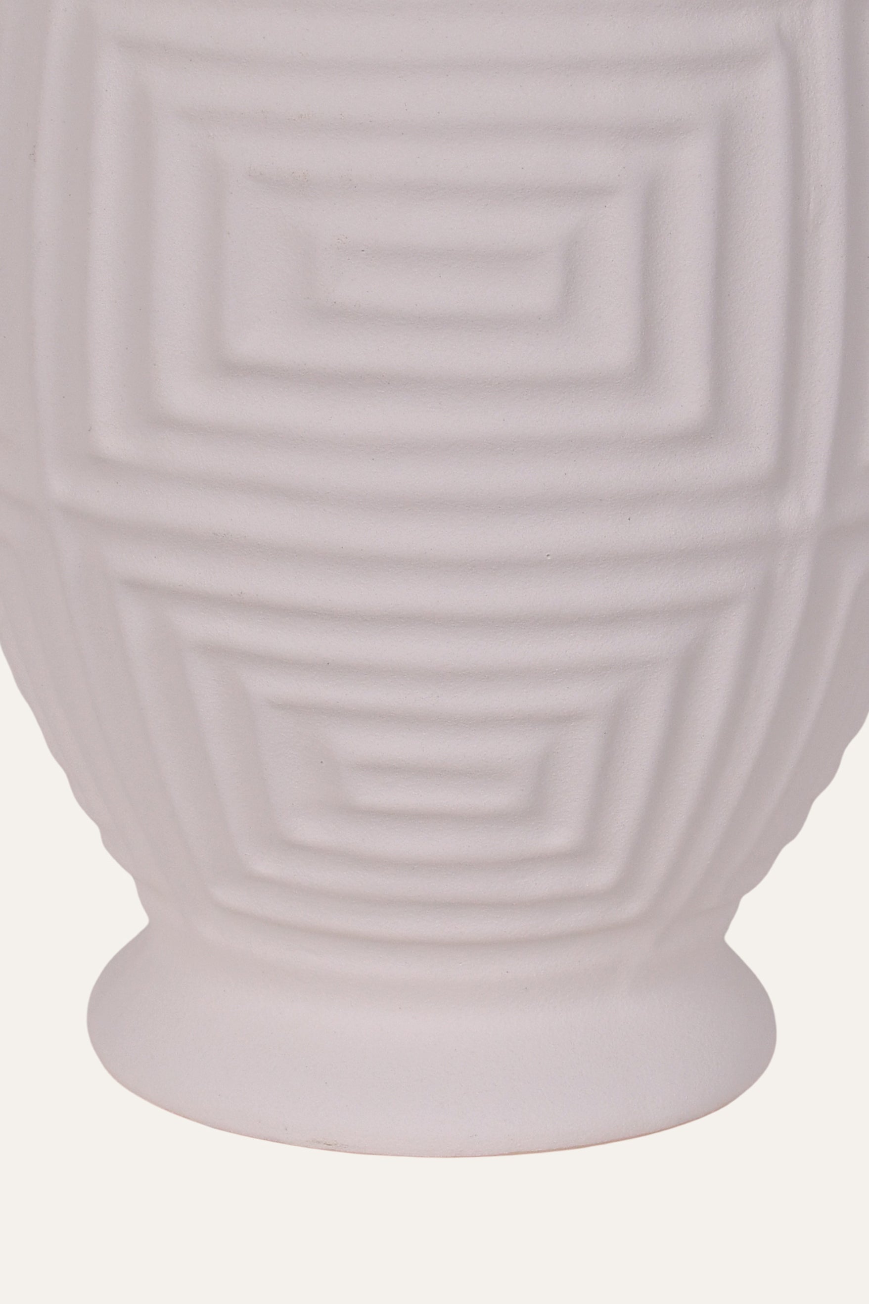 Geometric Embossed Ceramic Vase - Small