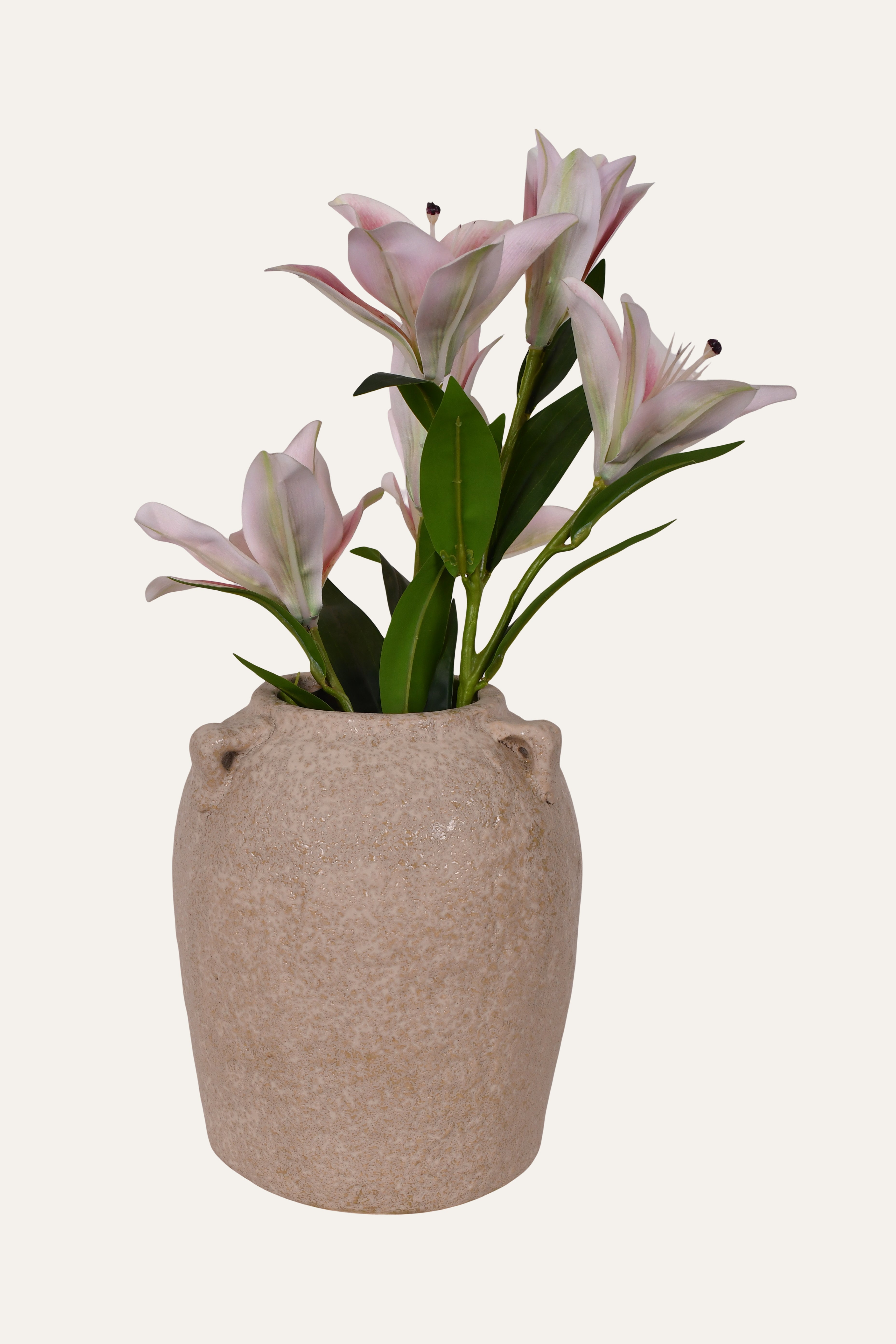 Rustic Speckled Amphora Ceramic Vase