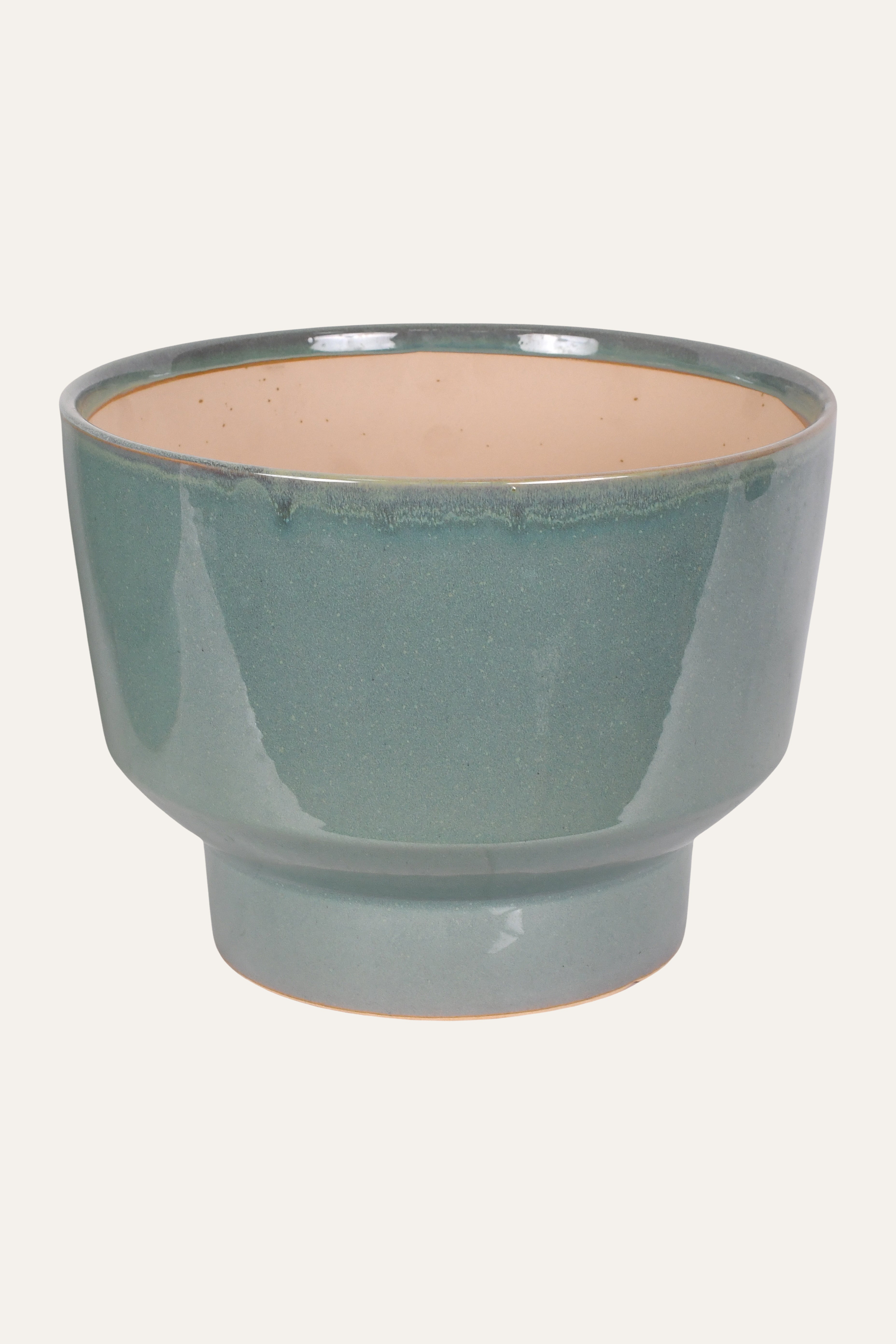 Teal Ceramic Planter - Small