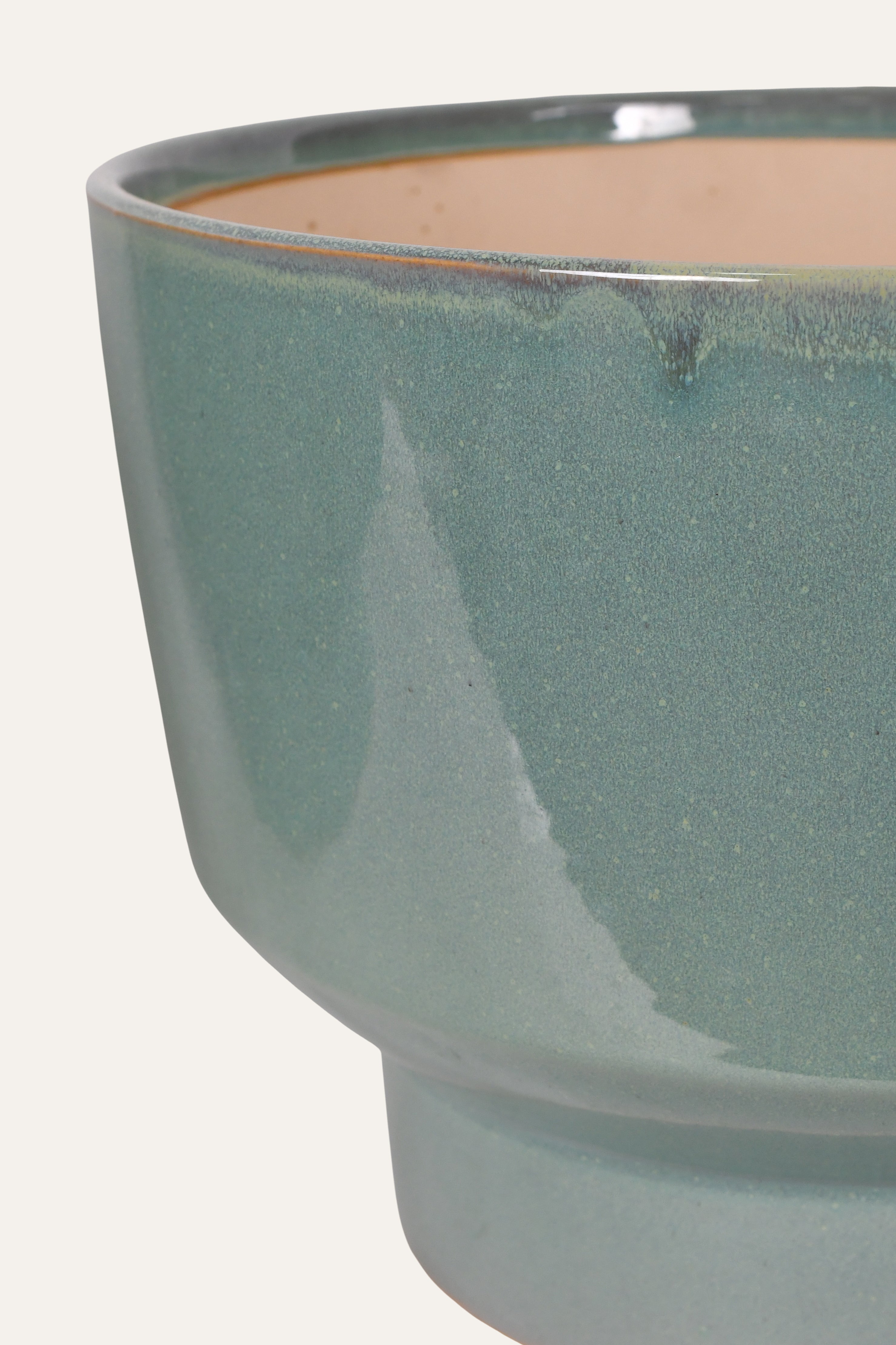 Teal Ceramic Planter - Small