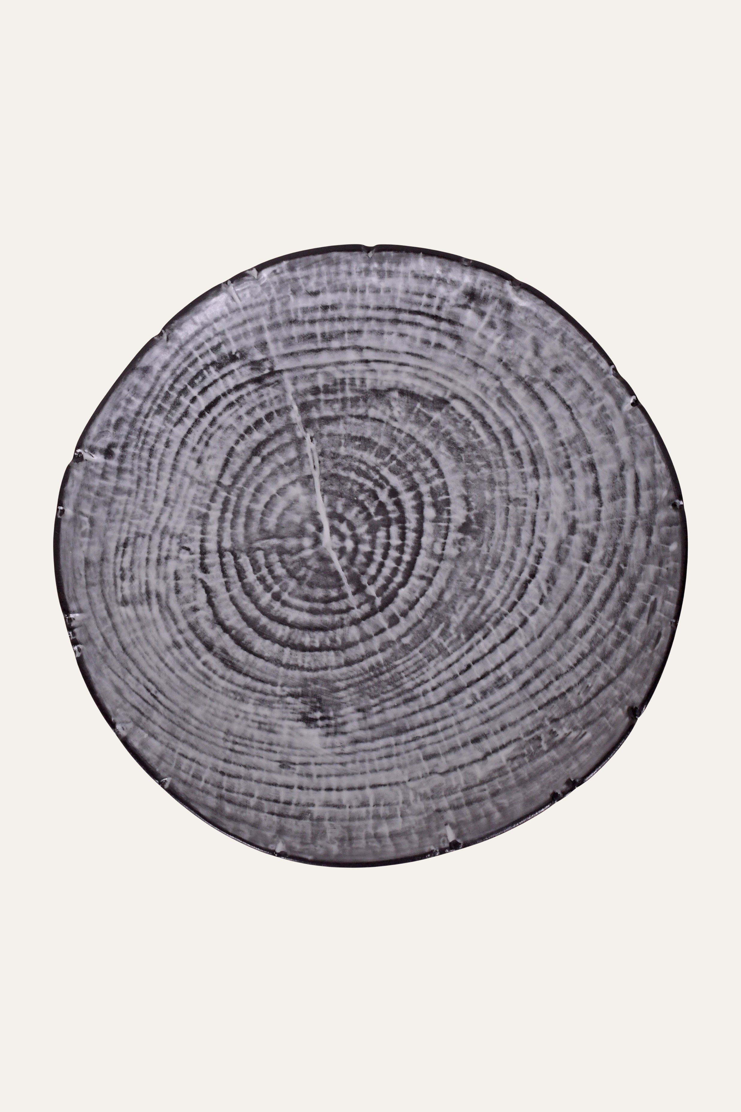 Concentric Ring Ceramic Plate - Small