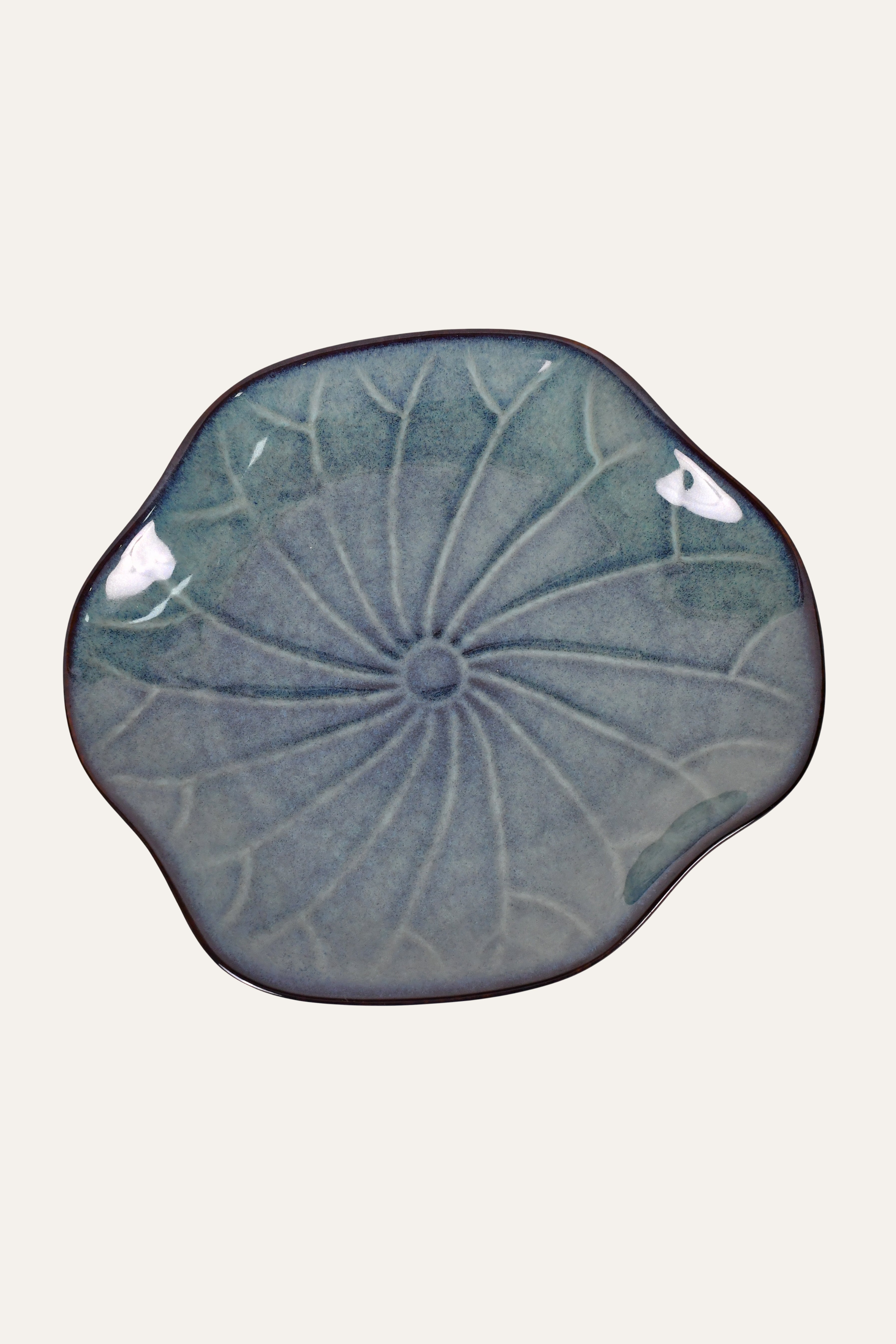 Lotus Leaf Ceramic Plate - Small