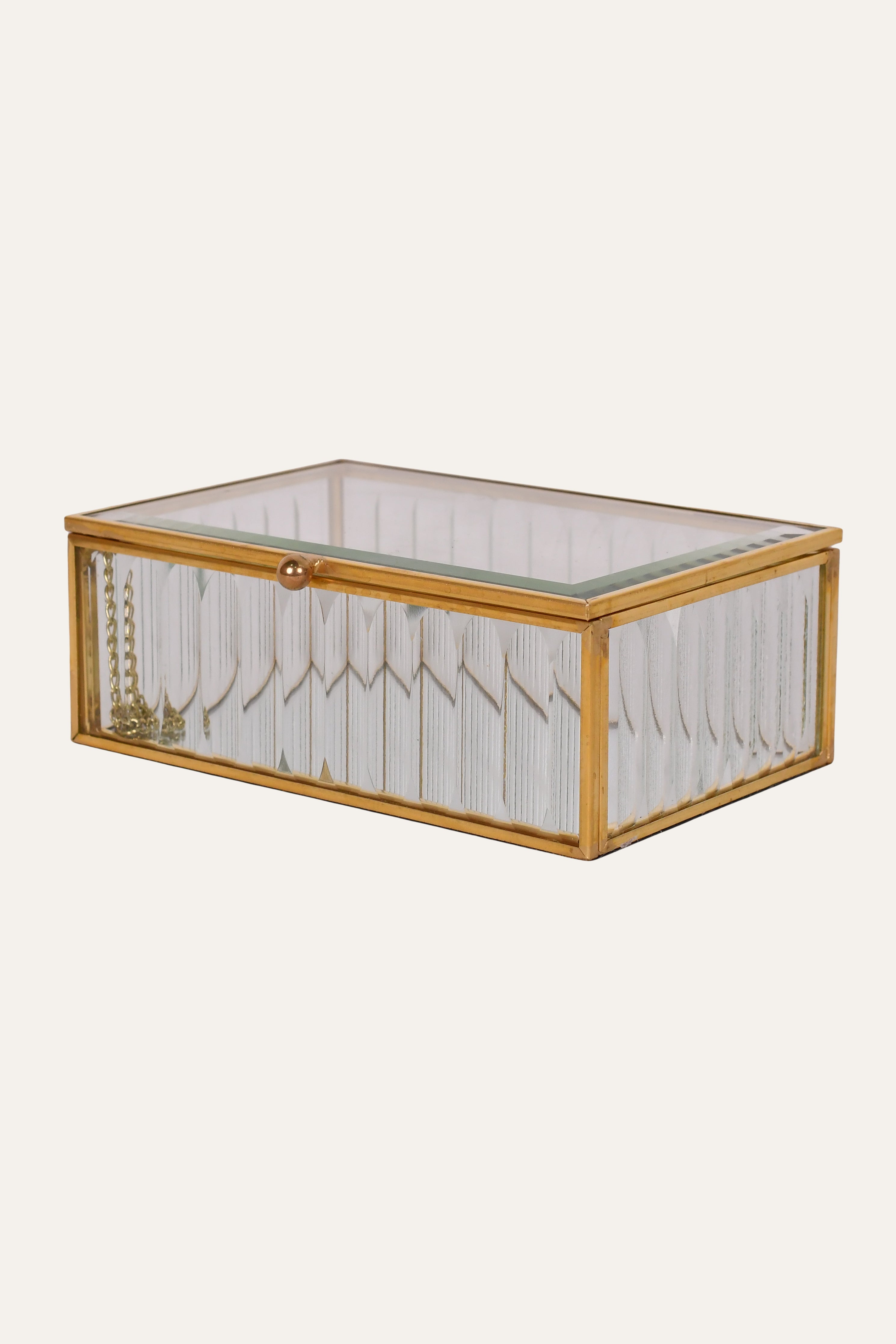 Ribbed Glass Storage Box