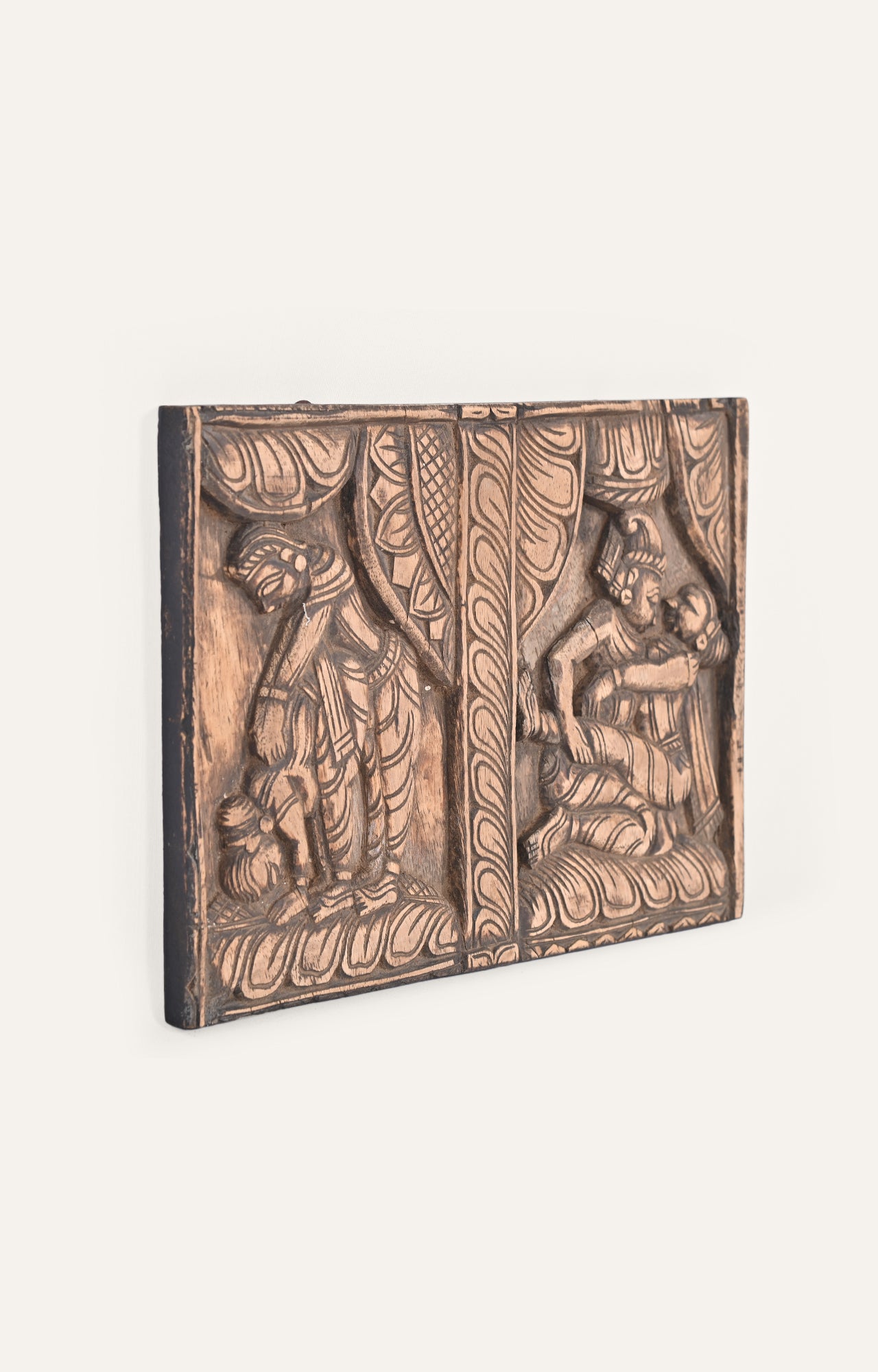 Unique Wooden Wall Art - Tribal Couple Sculpture Home Décor