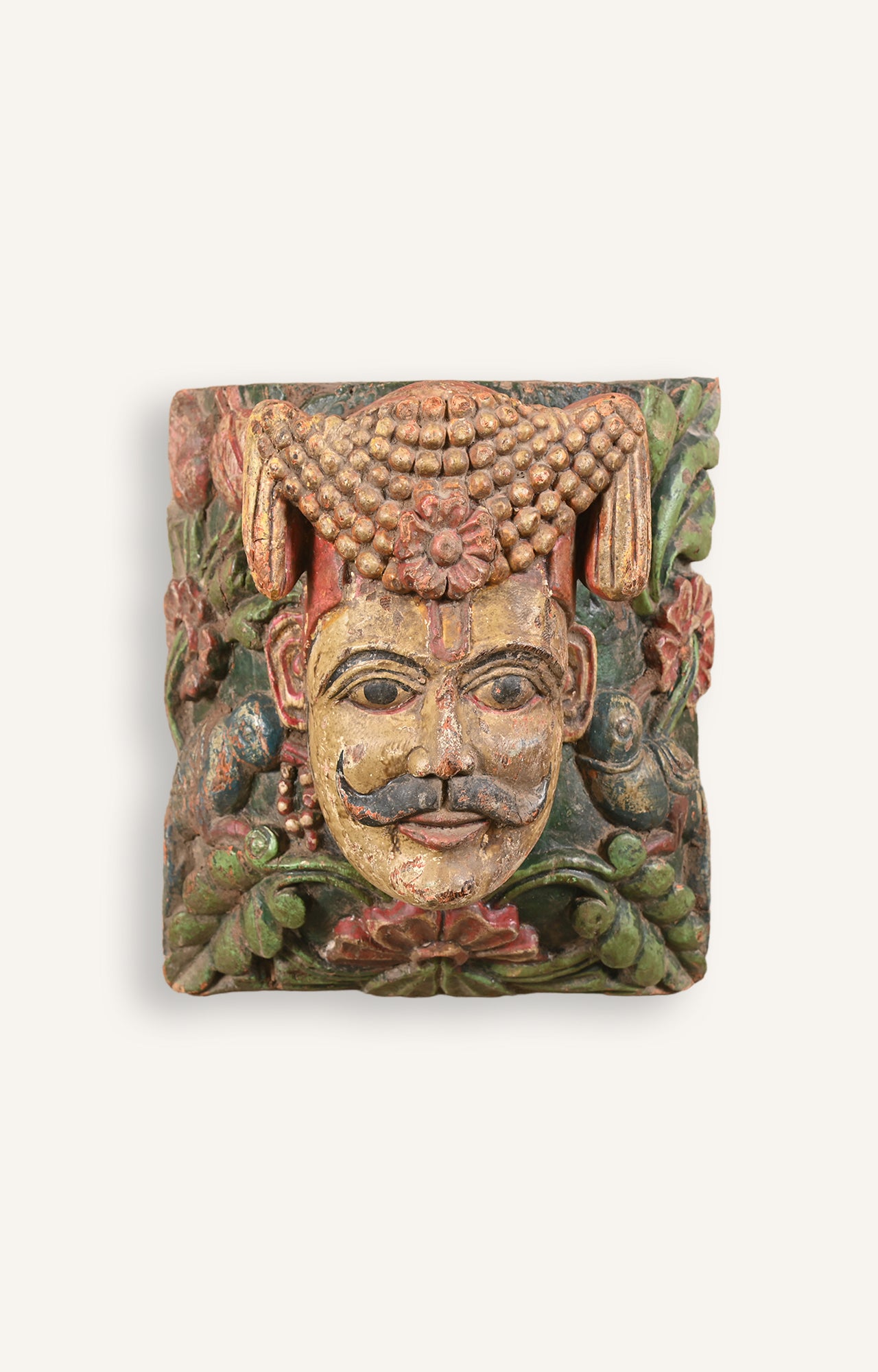 Hand carved Virabhadra wooden mask