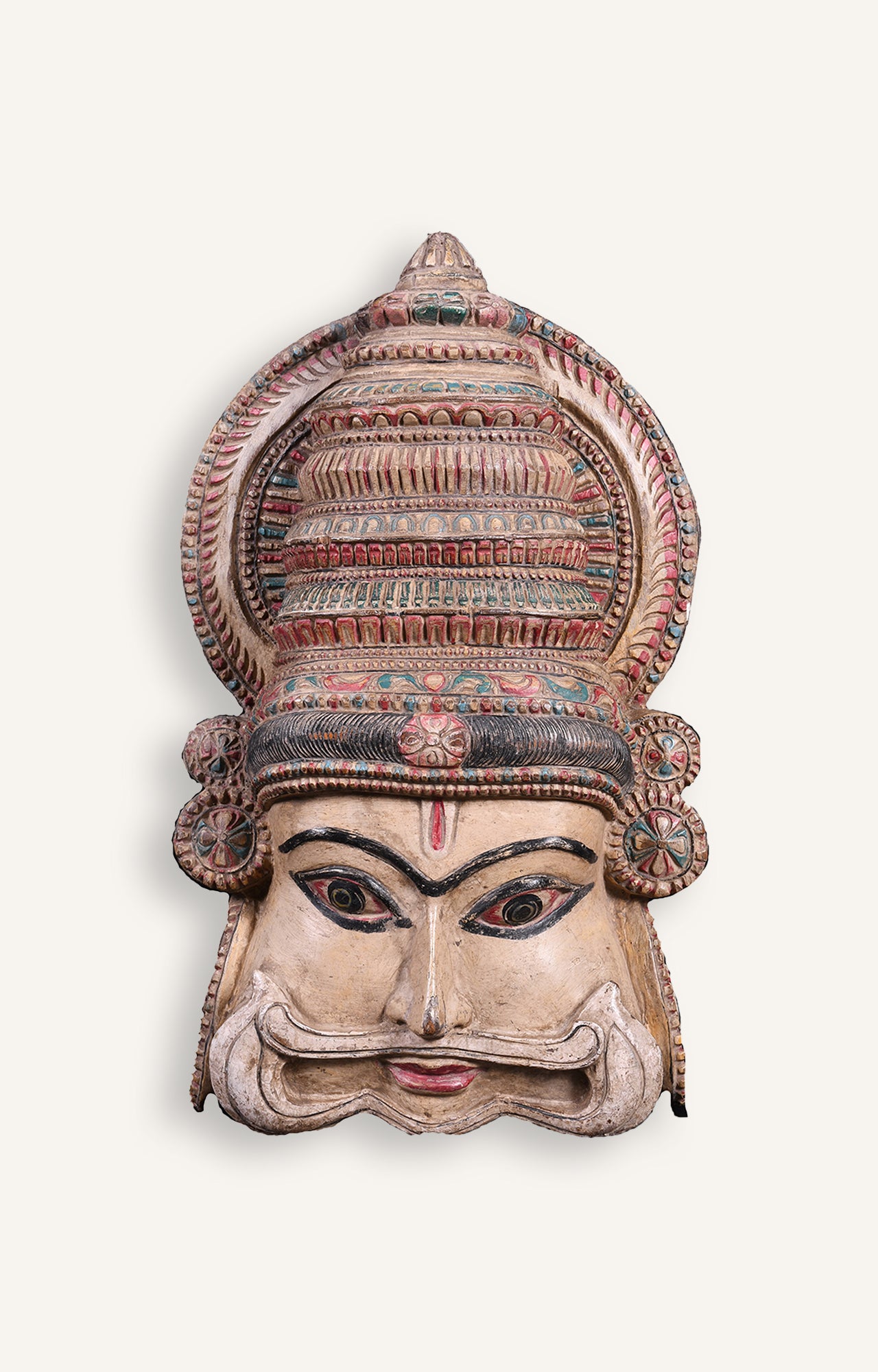 Wooden Kathakali South Indian Mask