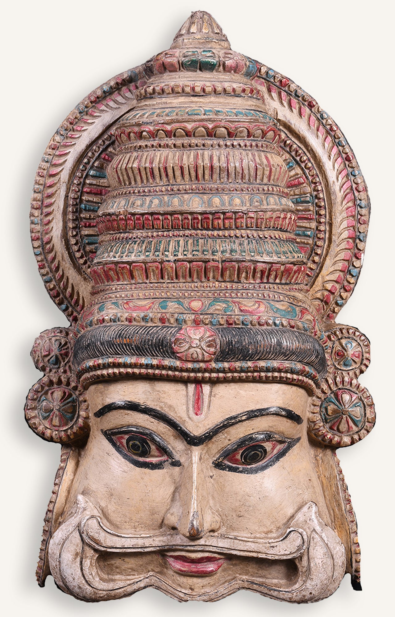 Wooden Kathakali South Indian Mask