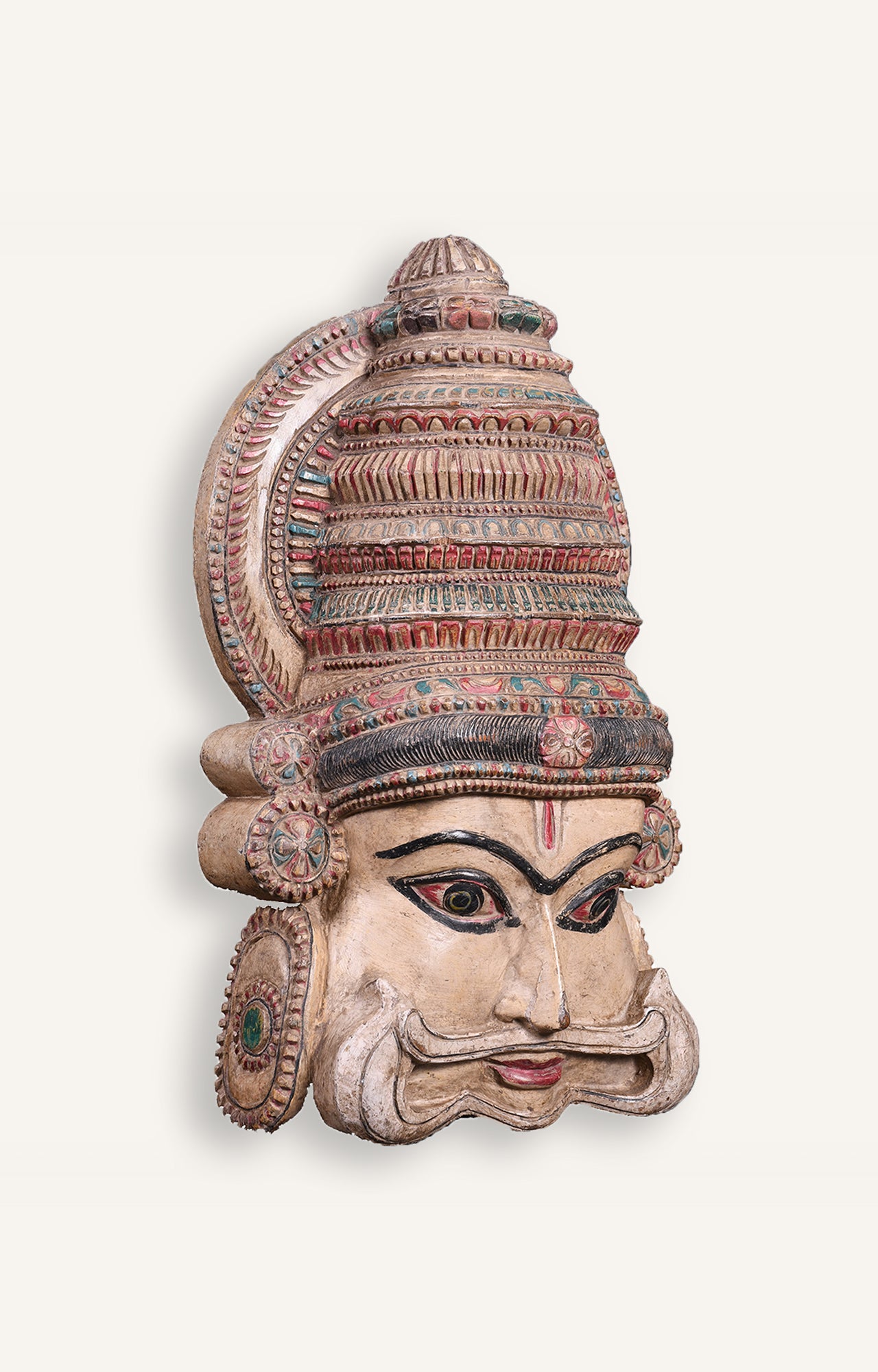 Wooden Kathakali South Indian Mask