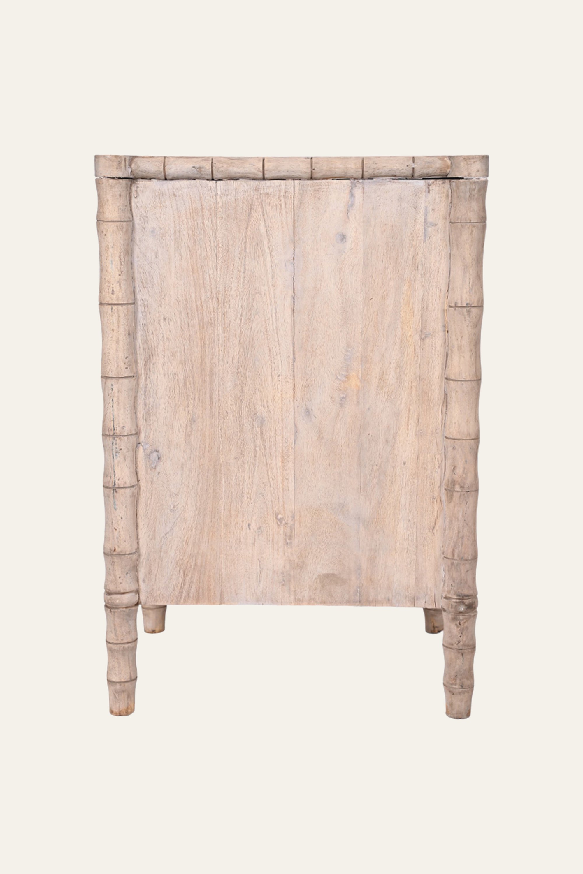 Bamboo Style 3-Drawer Bedside Table