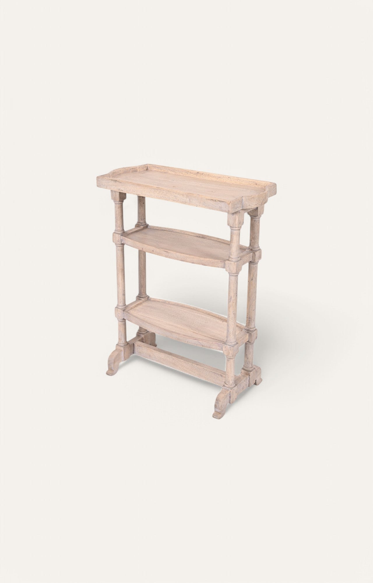 Wood 3-Tier Tray Top shelve