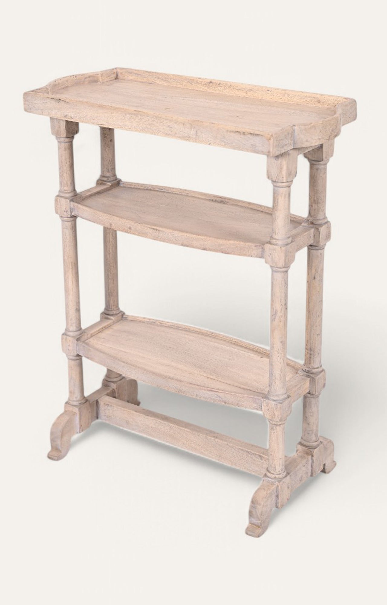 Wood 3-Tier Tray Top shelve