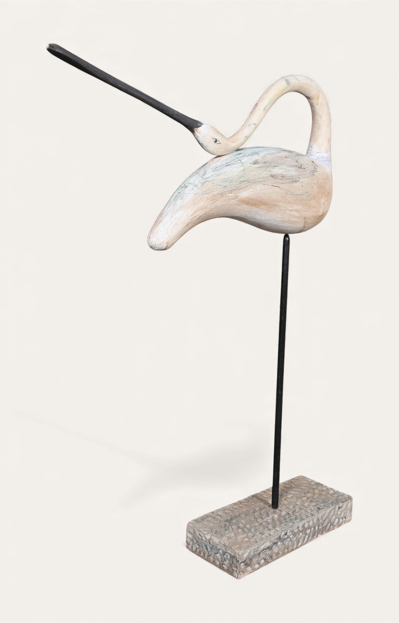 Coastal Curved Beak Bird Sculpture