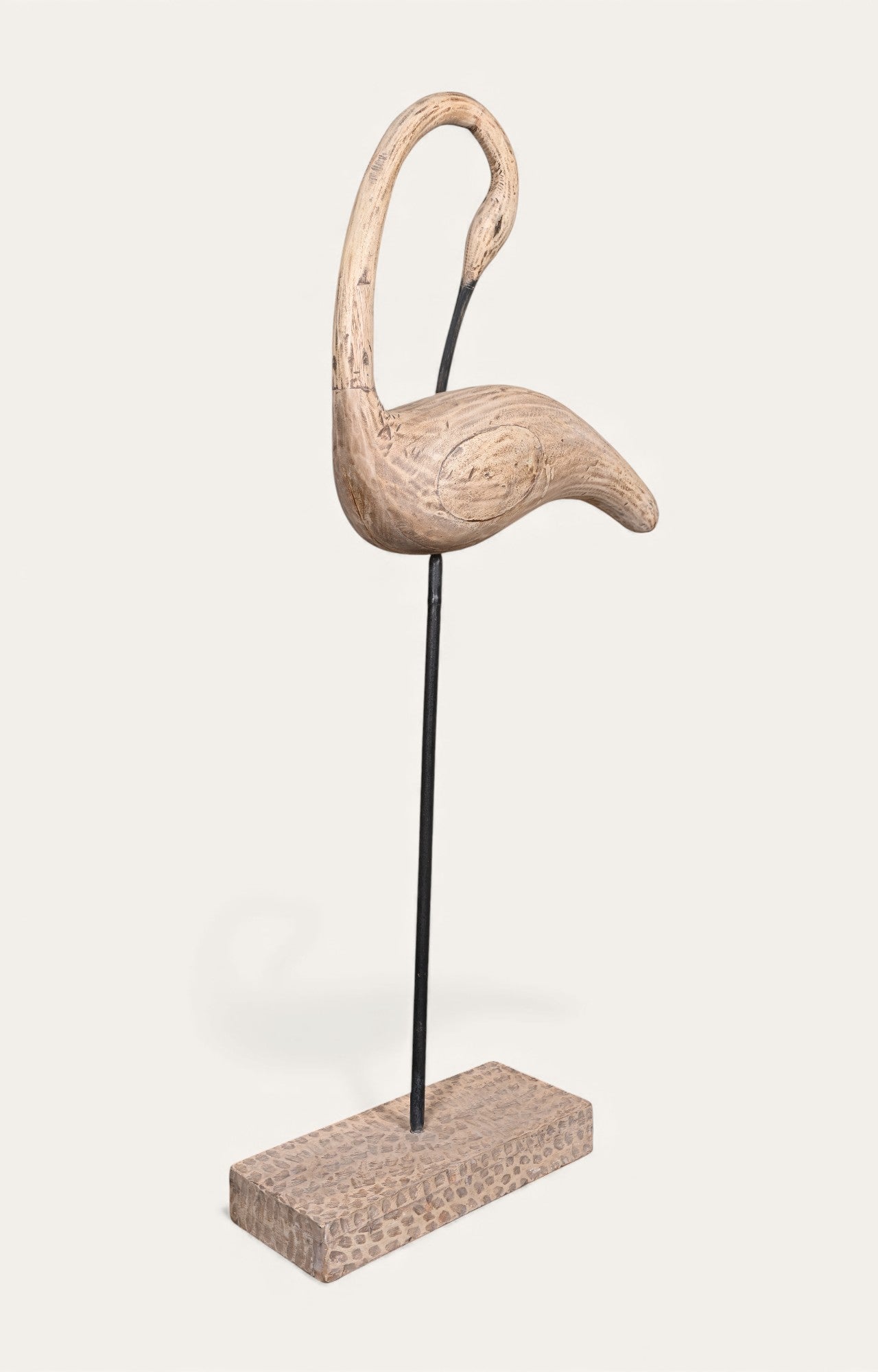 Graceful Curved Beak Bird Sculpture
