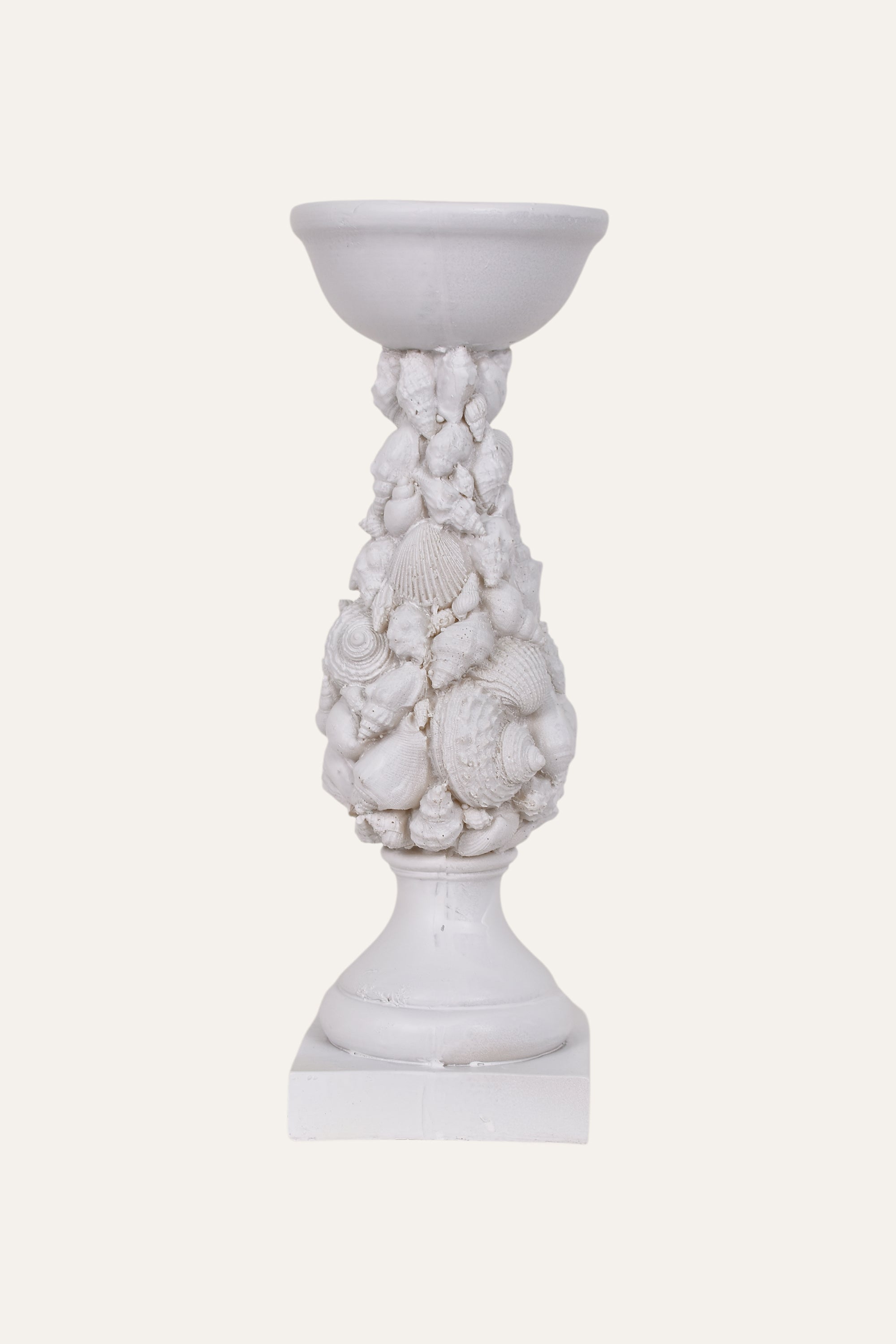 Classic White Resin Pineapple Pedestal Décor