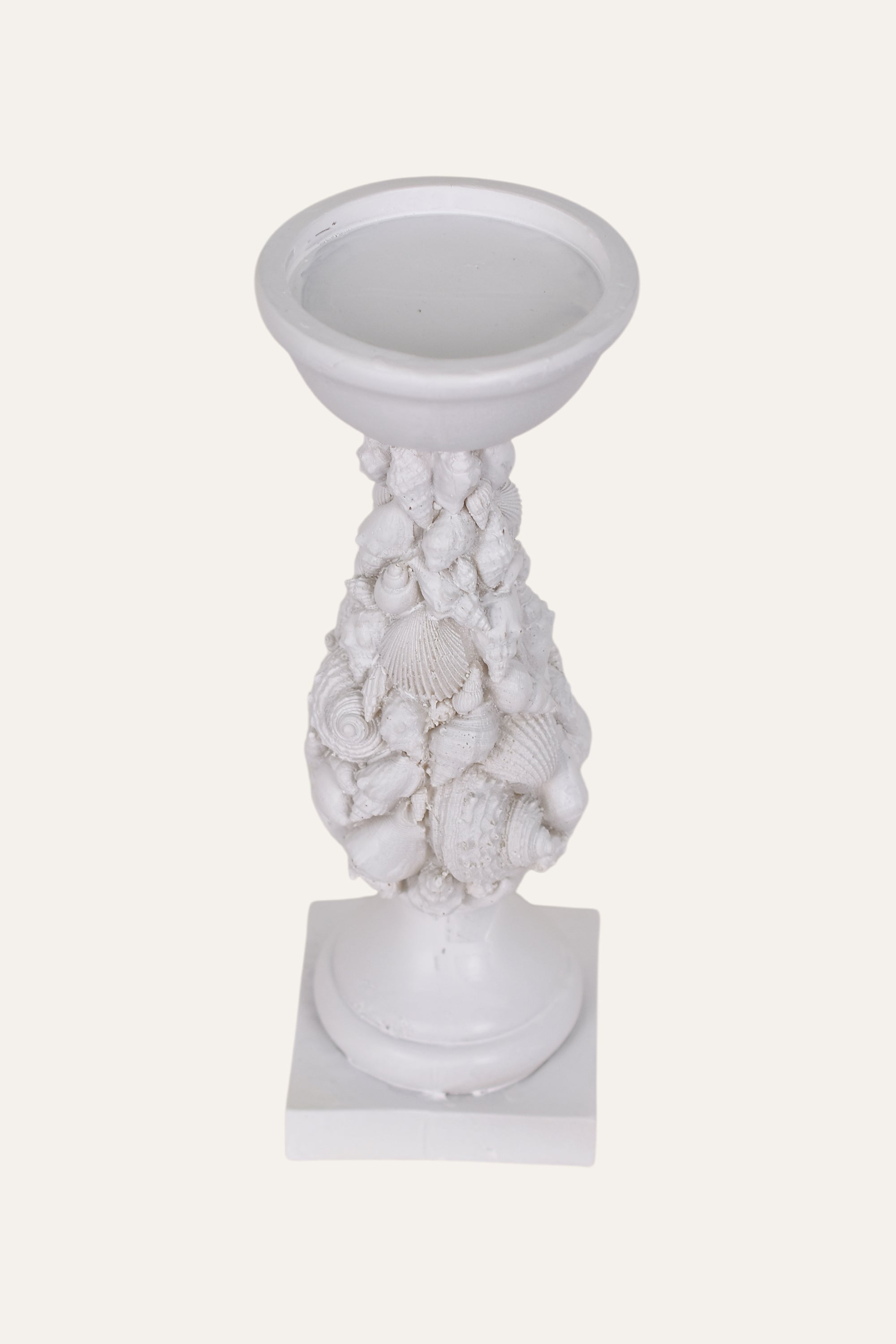 Classic White Resin Pineapple Pedestal Décor