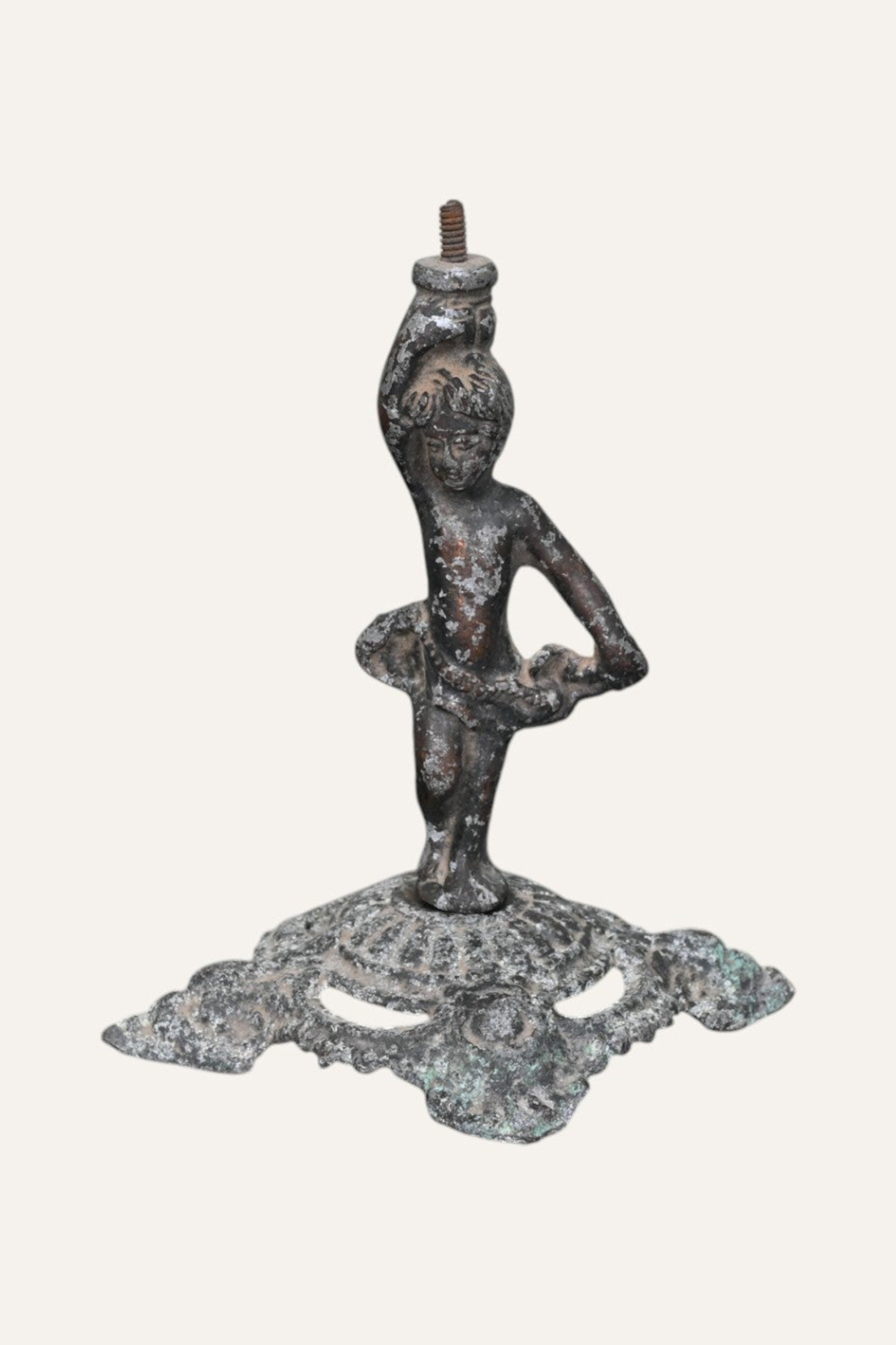 Dancing Woman Brass Candle Holder