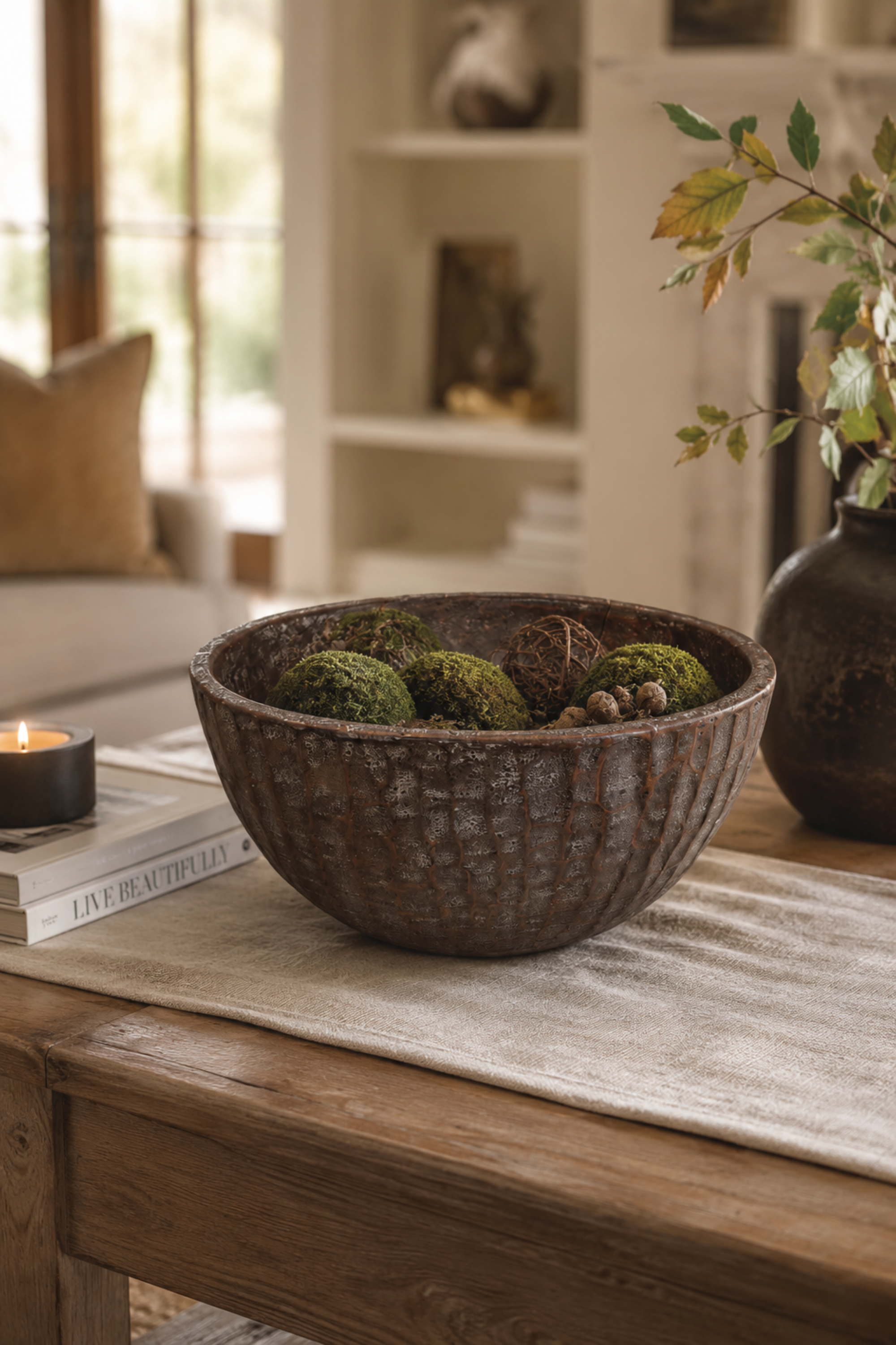 Dark wood Teak Bowl