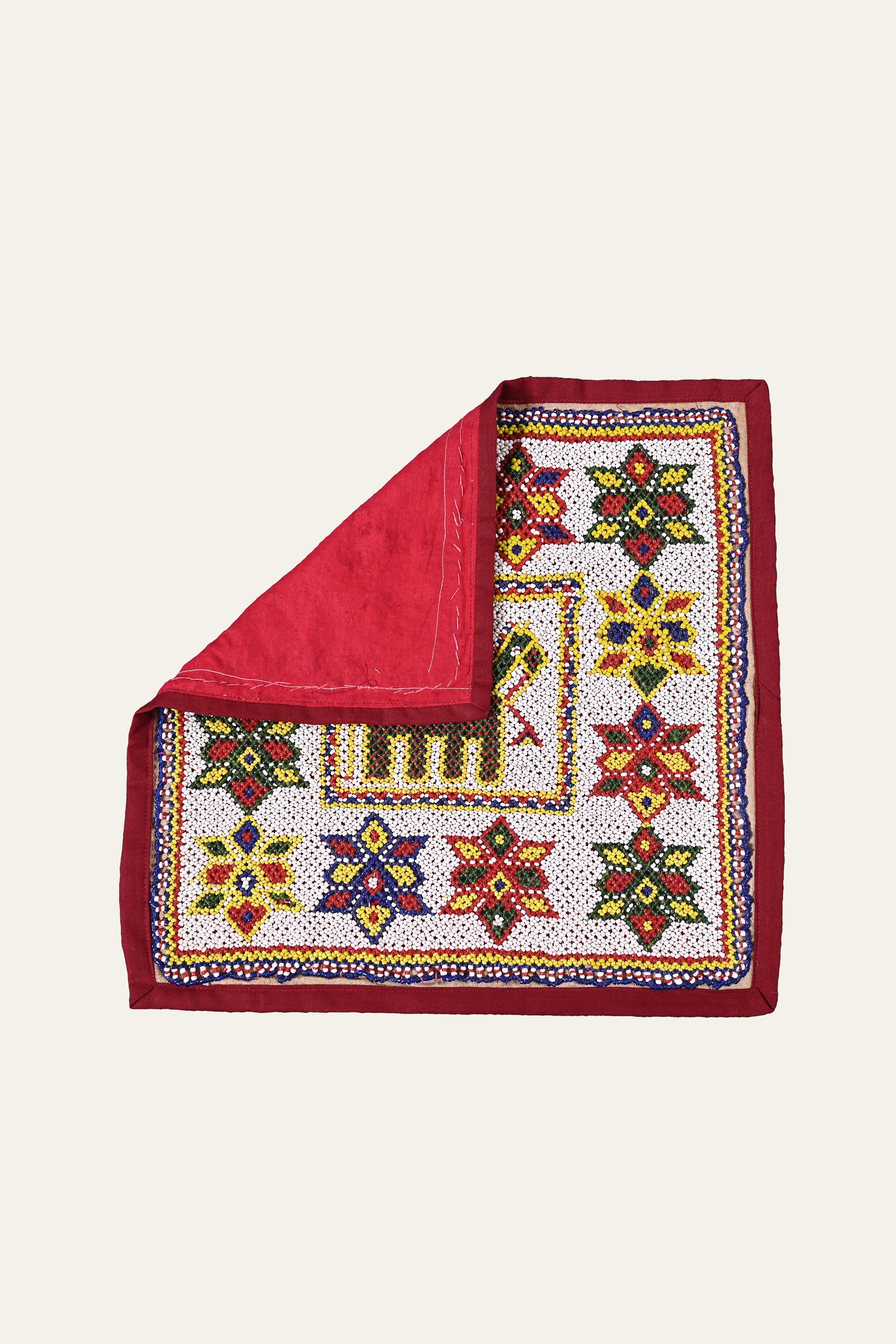 Decorative Beadwork Textile Panel