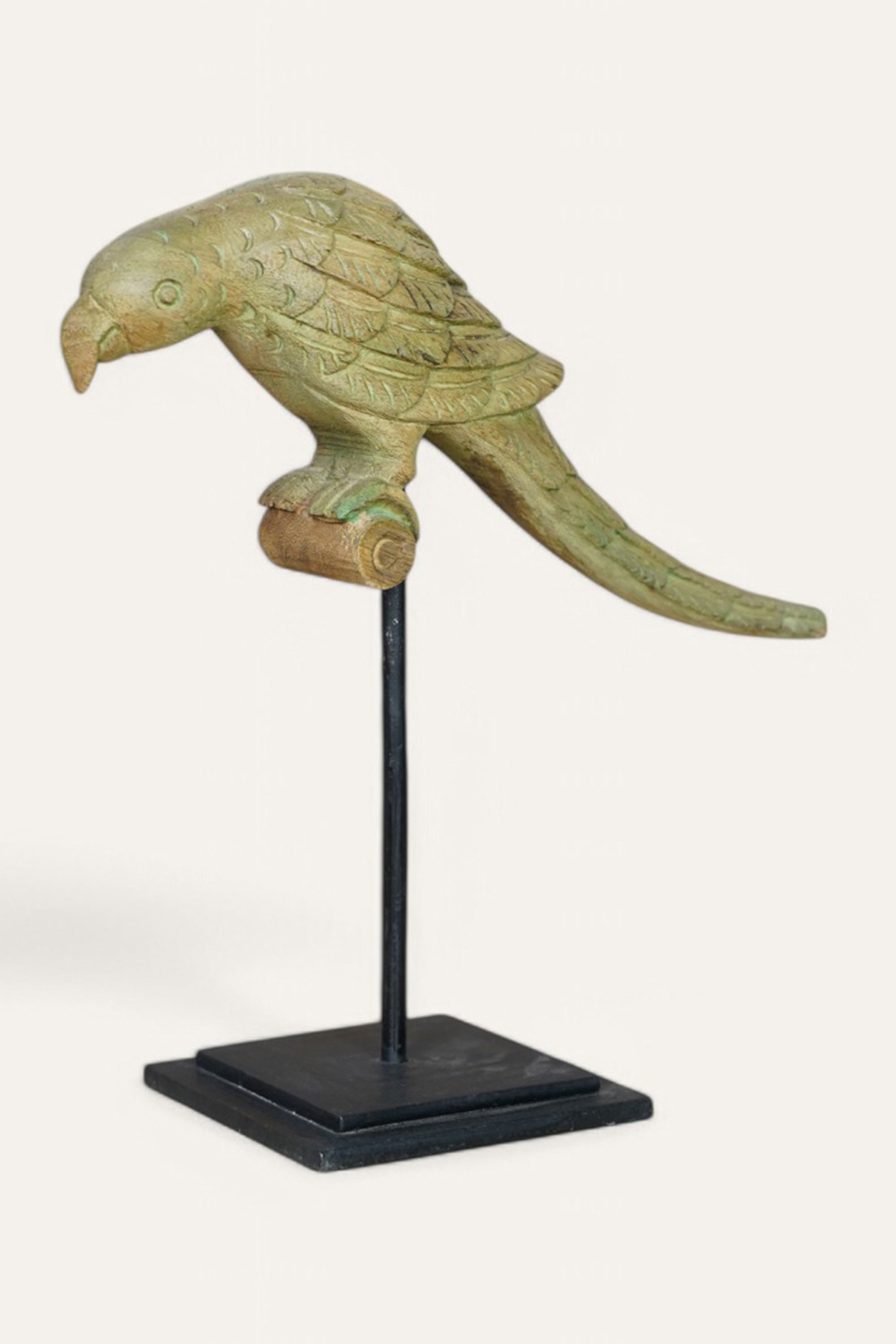 Decorative Parrot Figurine on Stand