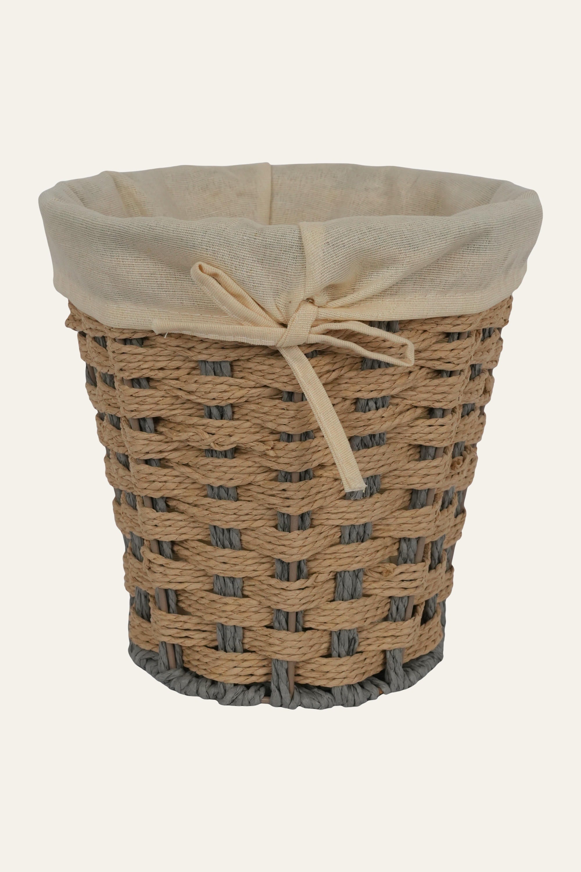 Decorative Two Tone Basket for Wardrobe and Shelf Organization