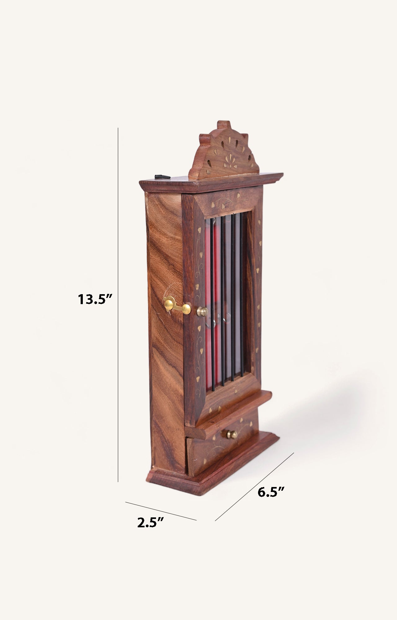 Decorative Wooden Key Holder_size