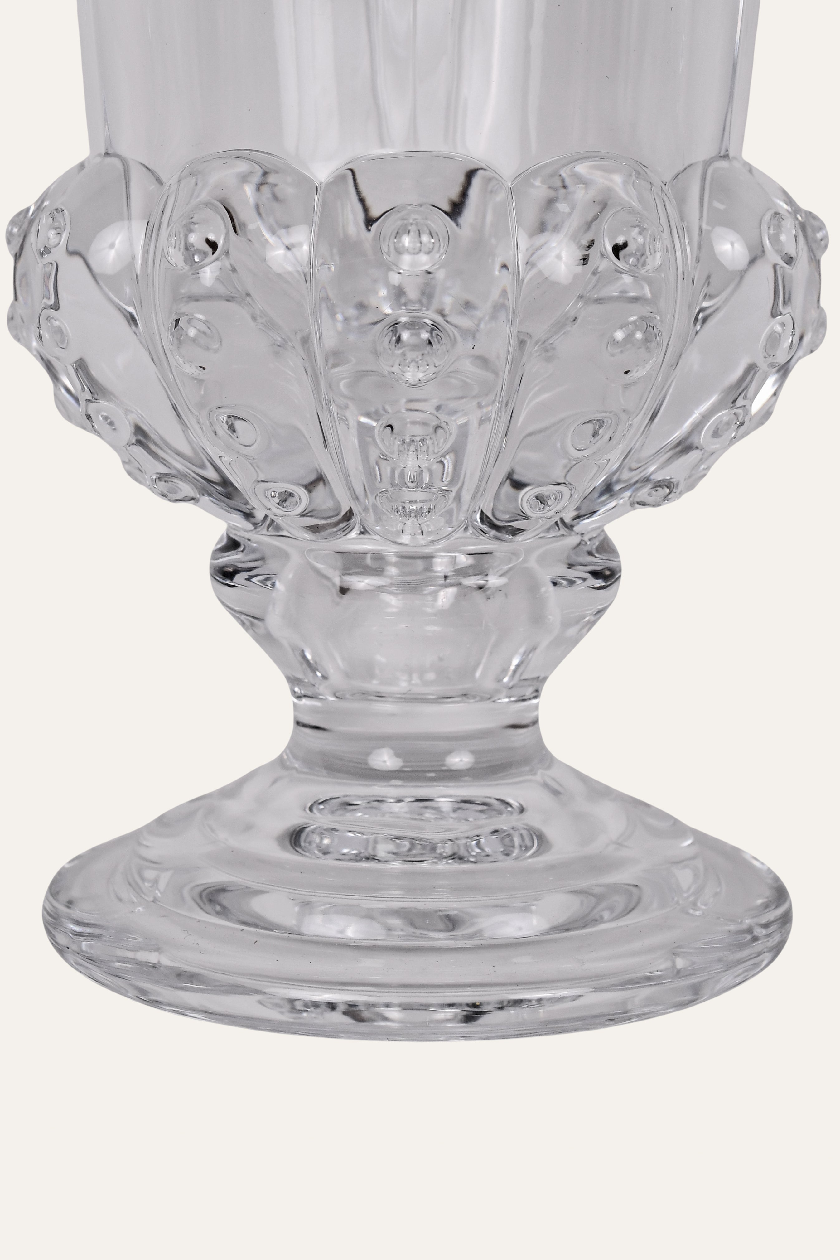 Decorative glass candle stand for dining table centerpiece