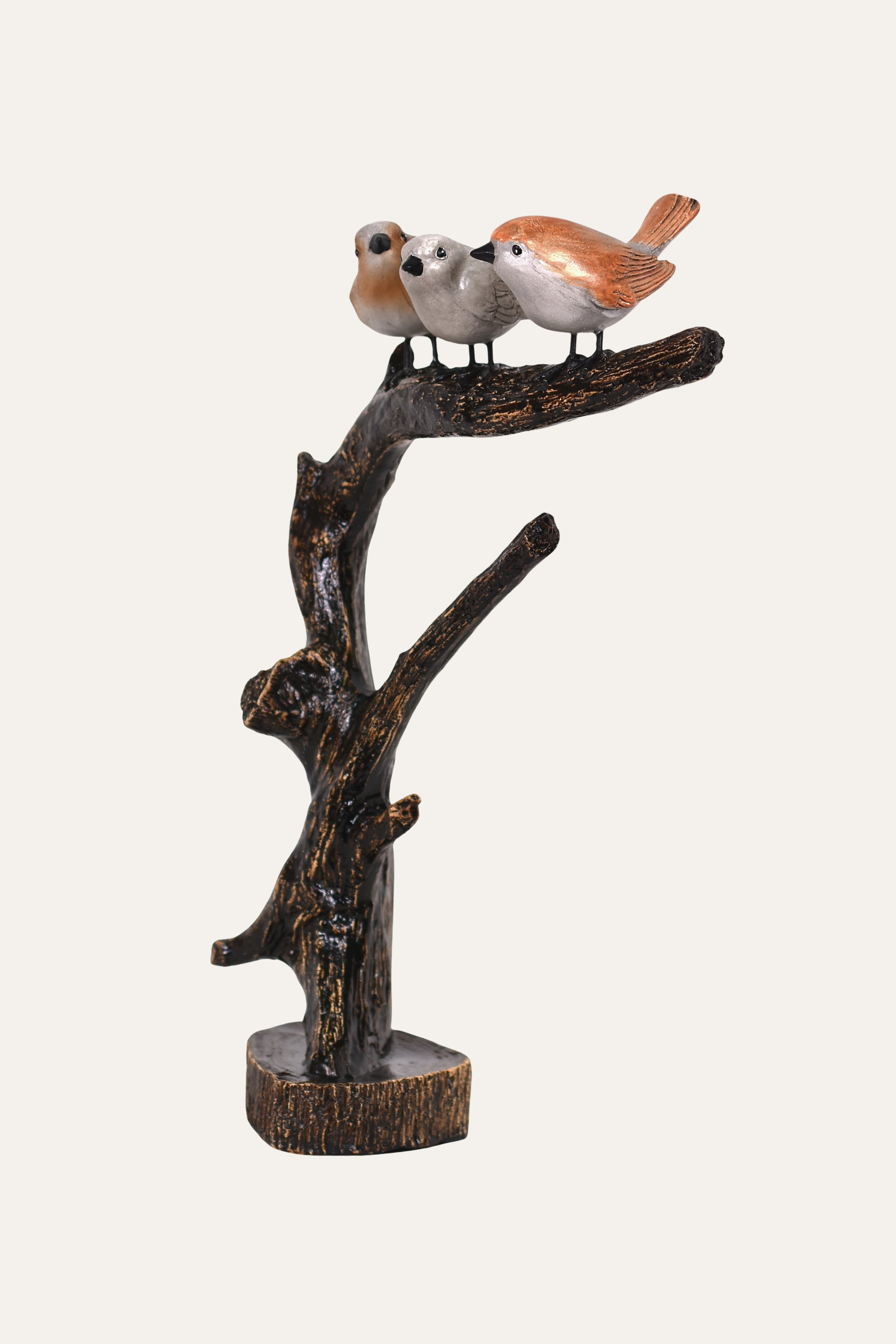 Decorative sculpture of birds on a branch 
