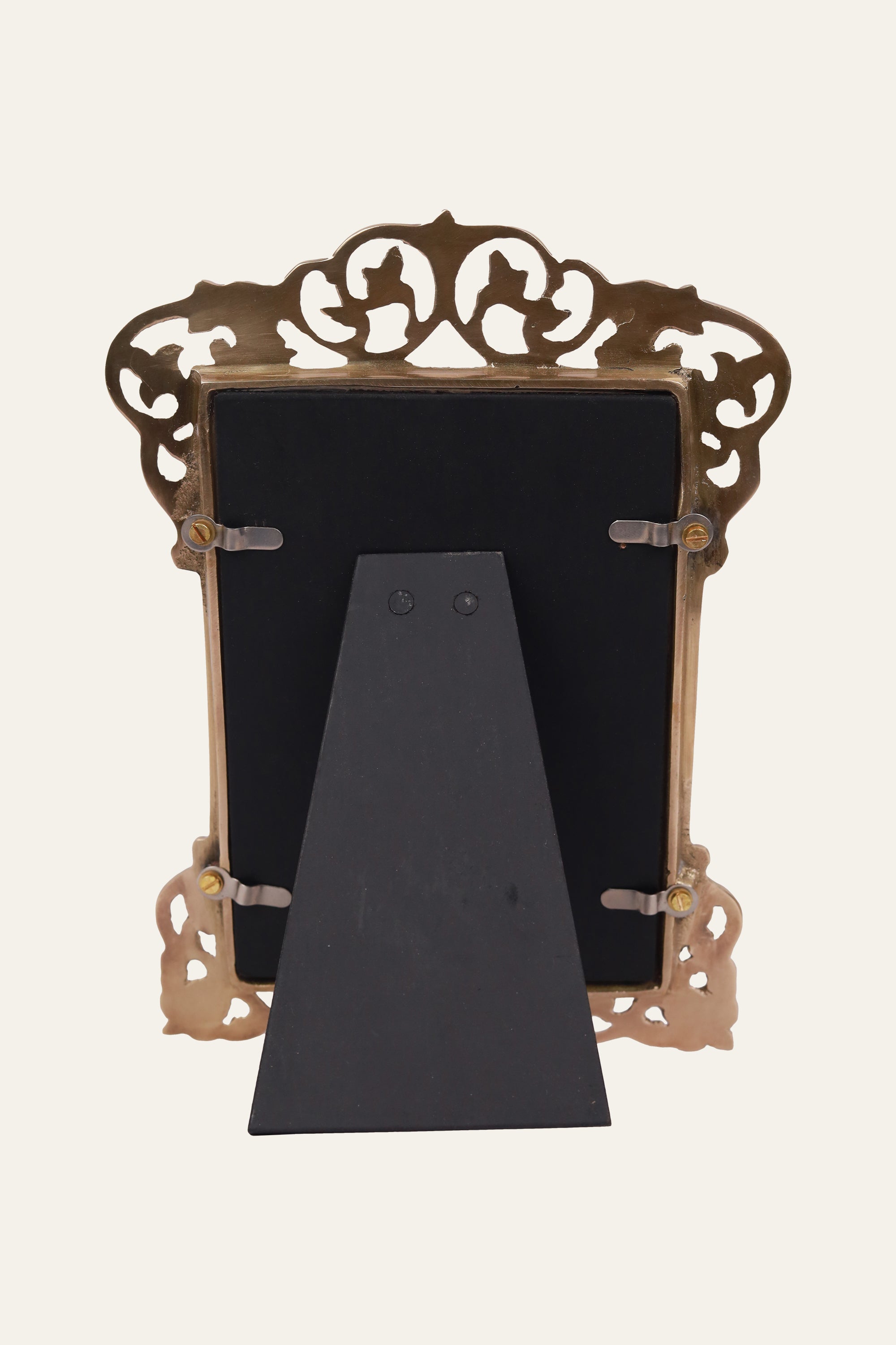 Decorative vintage brass photo frame