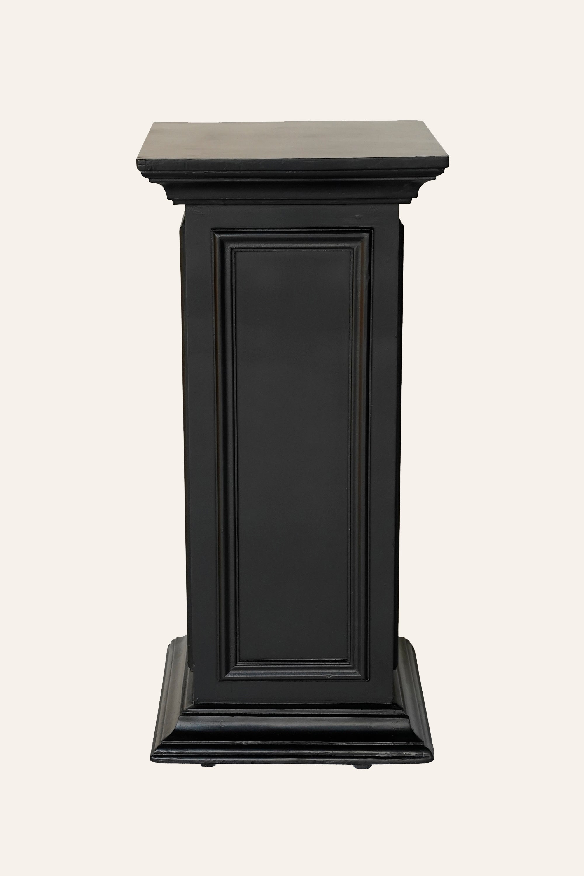 Black Architectural Display Plinth for Sculptures, Plants & Statement Decor