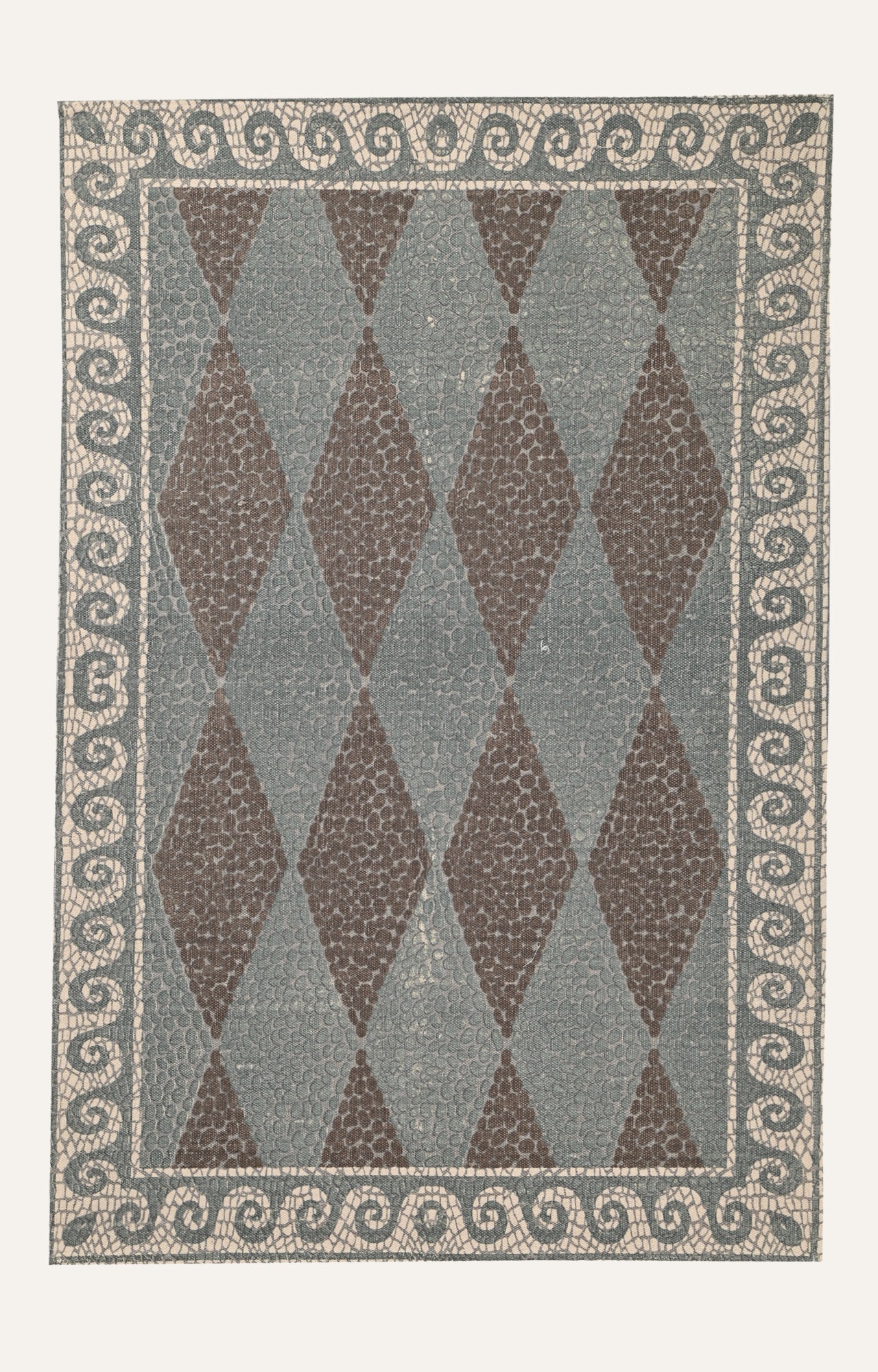  Diamond Pattern Cotton Rug