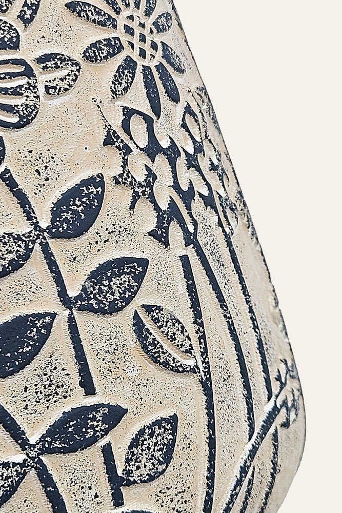 Ceramic vase with floral pattern