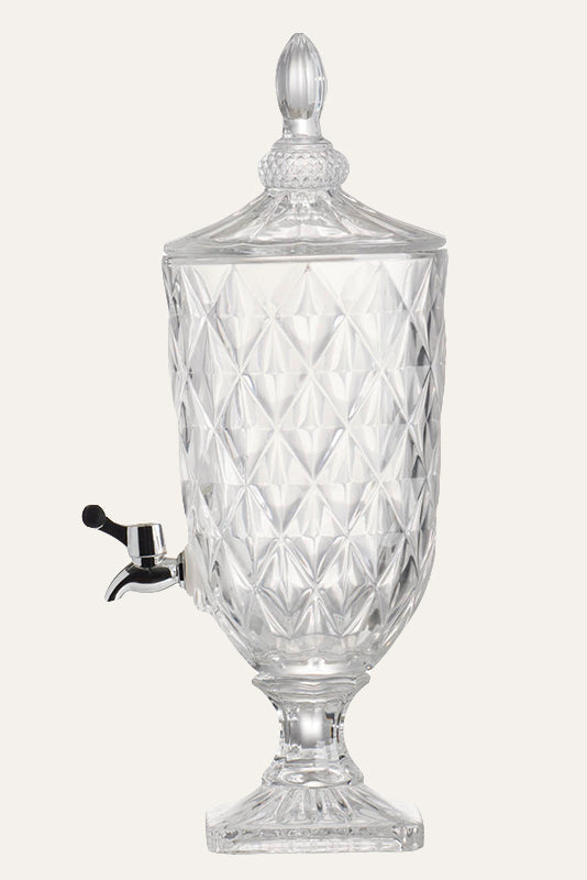 Clear glass beverage dispenser