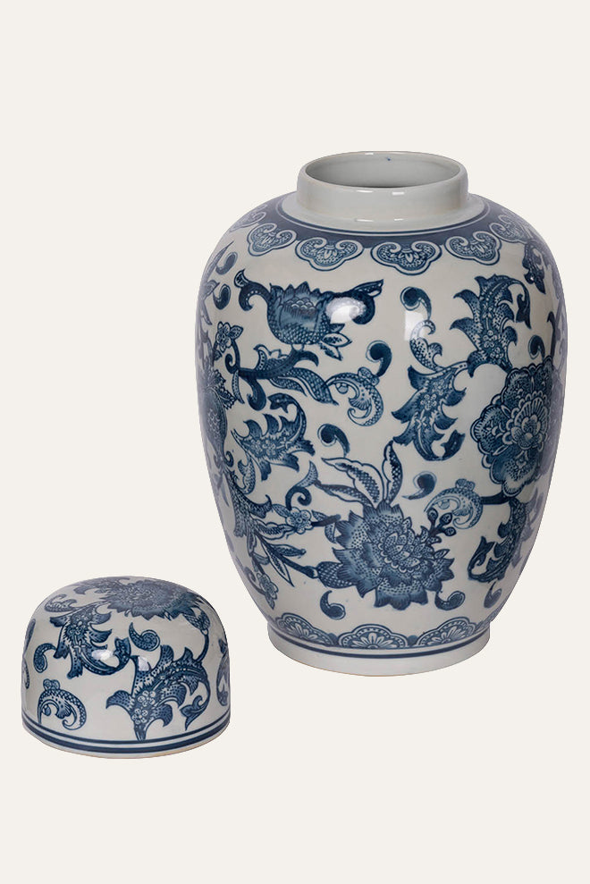 Decorative jar with lid