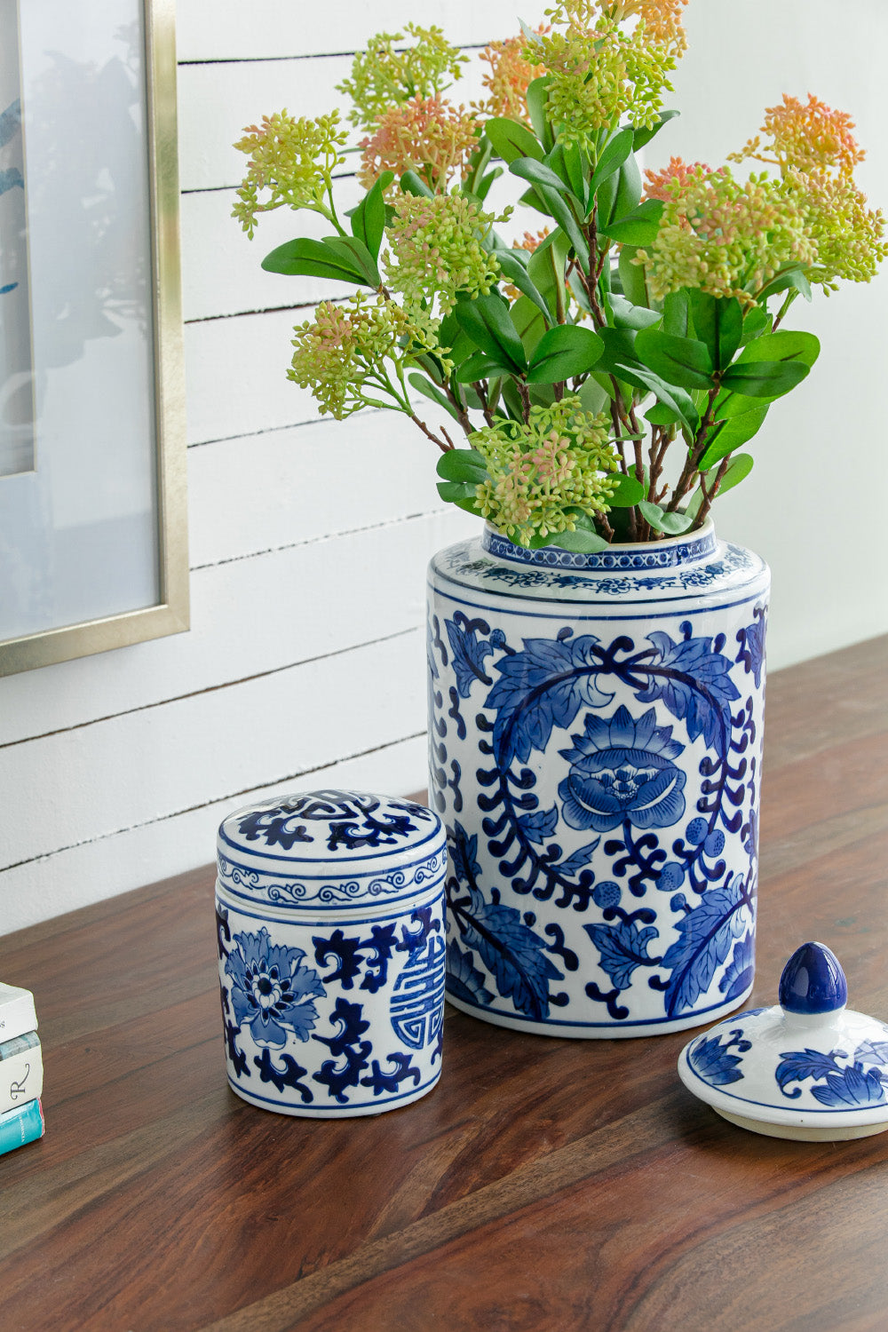 Decorative Porcelain Lidded Jar